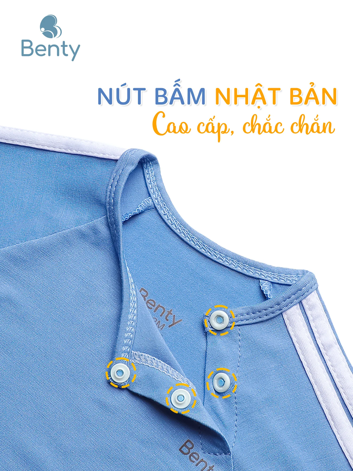 Dài tay cài chéo thể thao trơn BENTY đồ bộ mềm mại cho bé