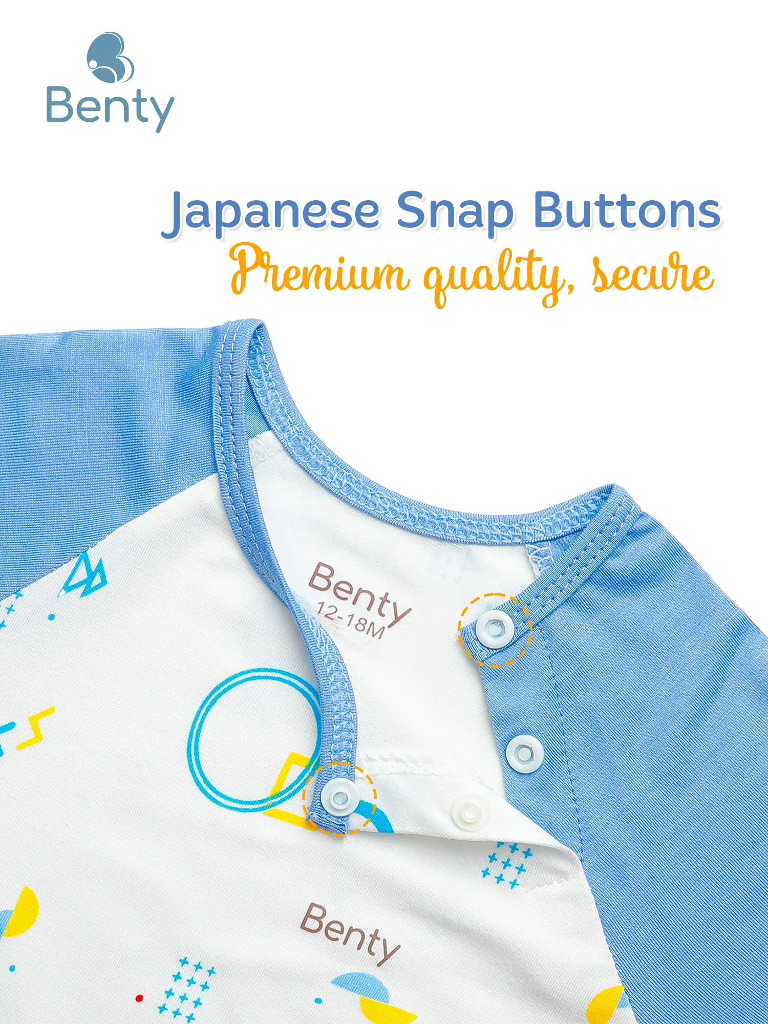 BENTY short sleeve top and long pants cross button set with prints