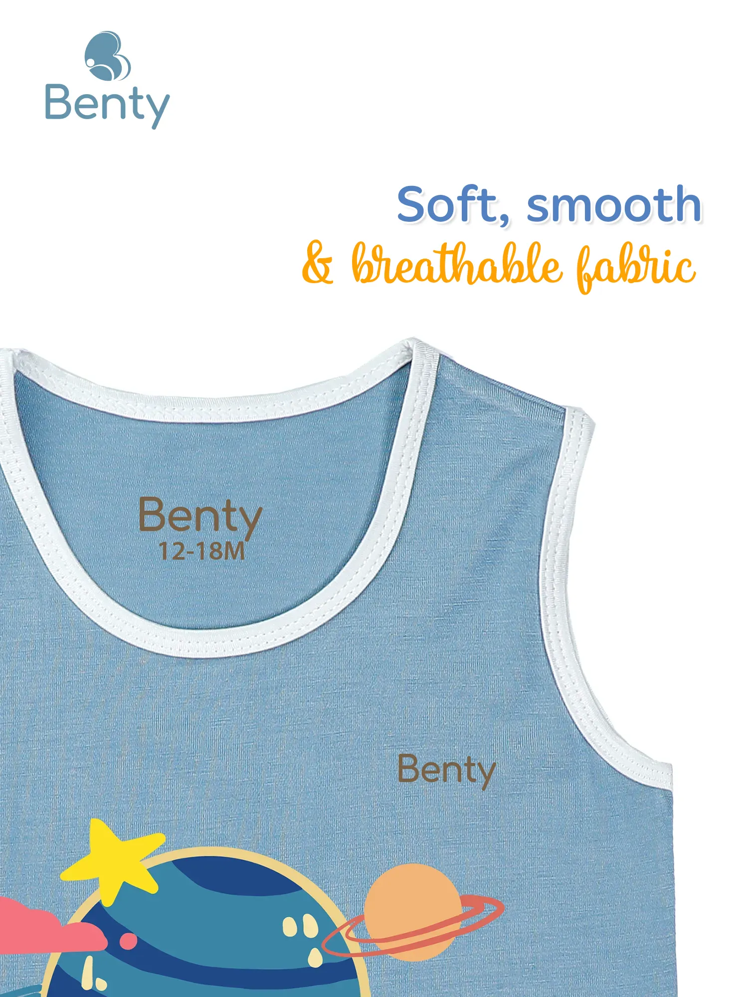 Benty BT073 printed Space tank top sport soft, smooth and breathable