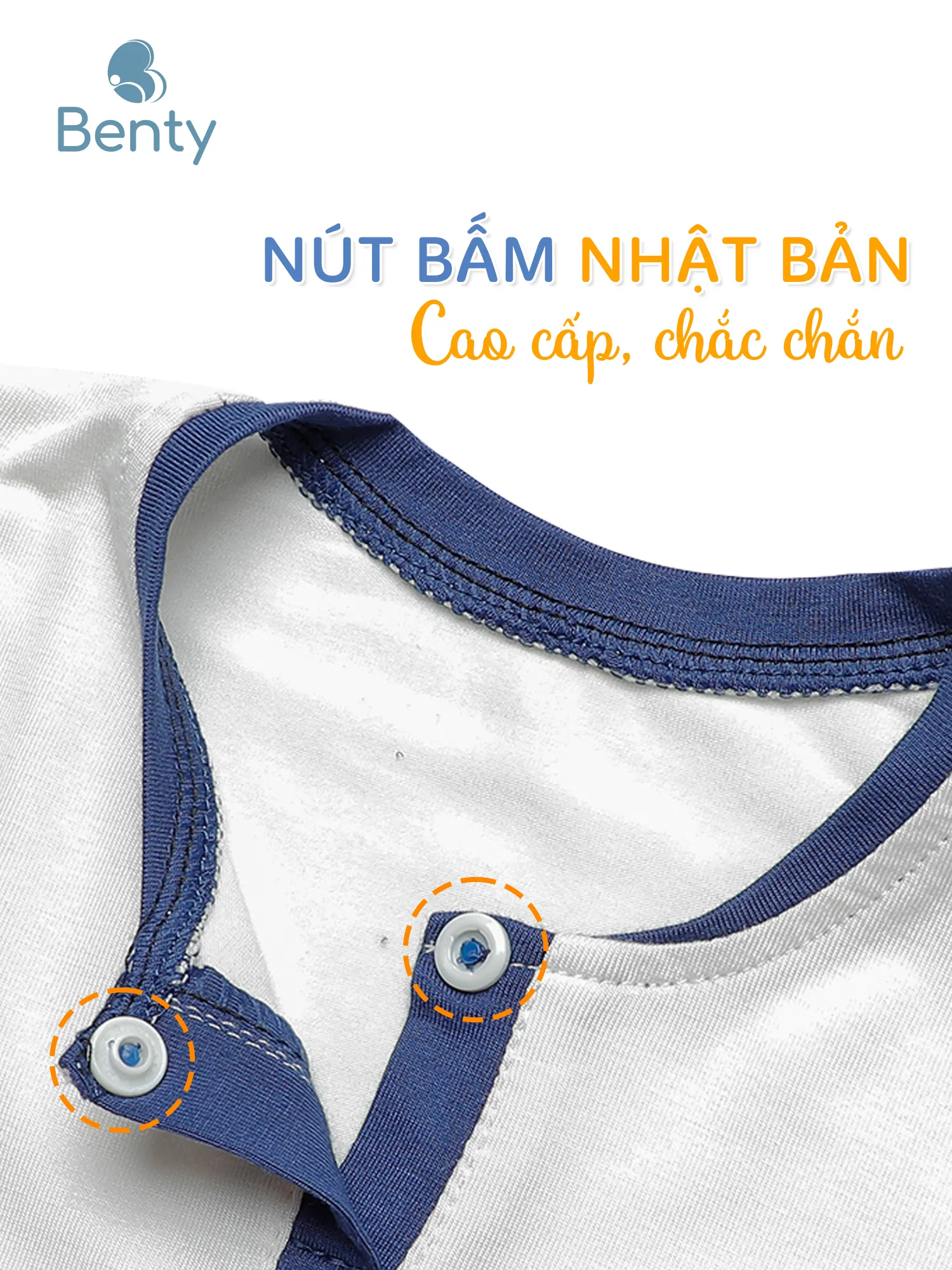 Dài tay cổ trụ trơn BENTY quần áo mềm mịn mát cho bé