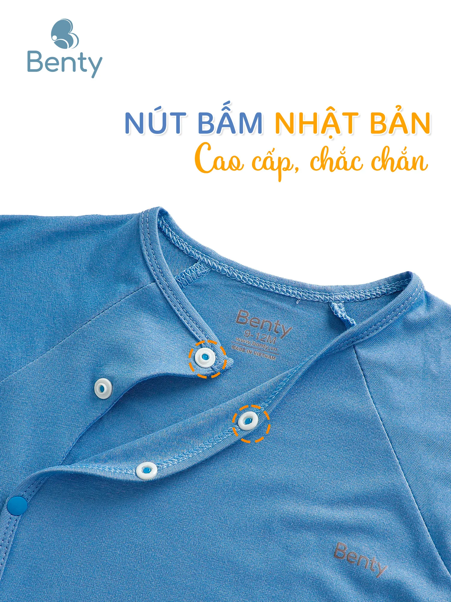 Dài tay cài lệch BT064 BENTY đồ bộ dễ thương cho bé