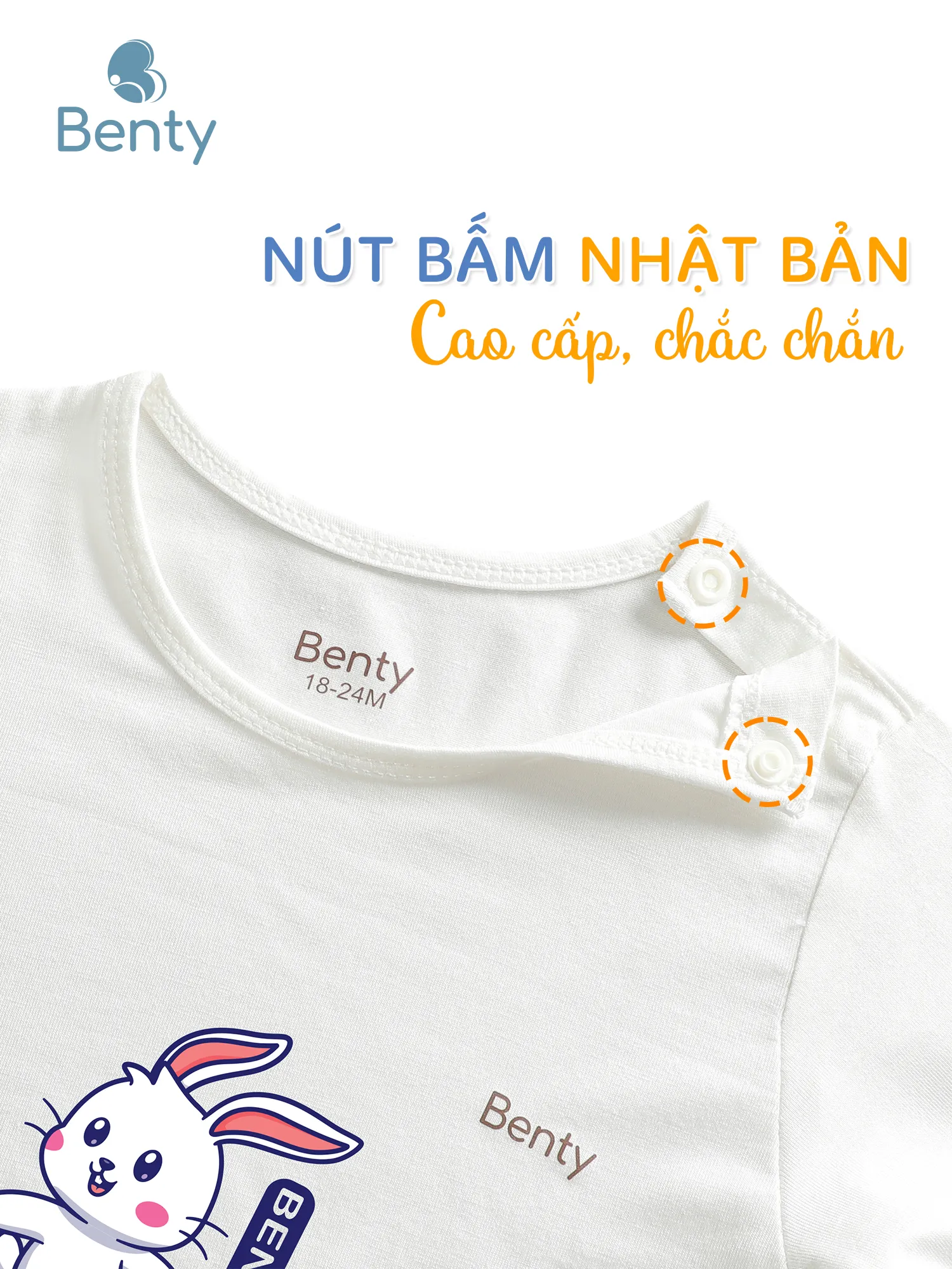 Dài tay cài vai BT013 BENTY quần áo bé trai bé gái cao cấp