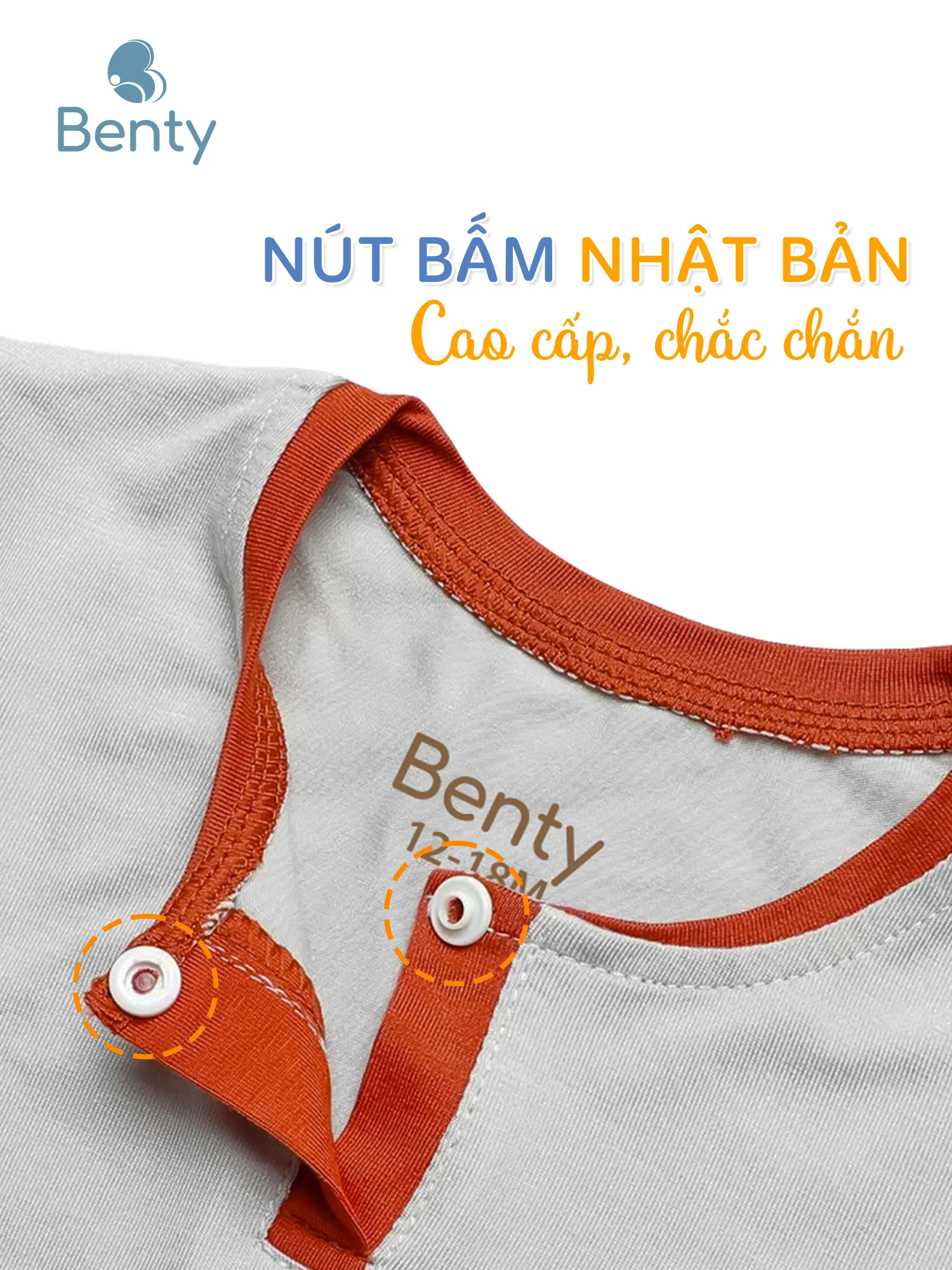 Dài cổ trụ phối xám BT053 BENTY vải mềm mịn kháng khuẩn