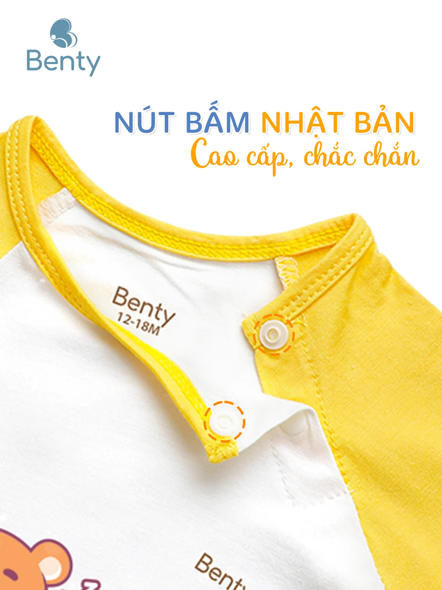 Bộ cộc tay cài chéo in Bear BT010 BENTY, đồ trẻ em cao cấp
