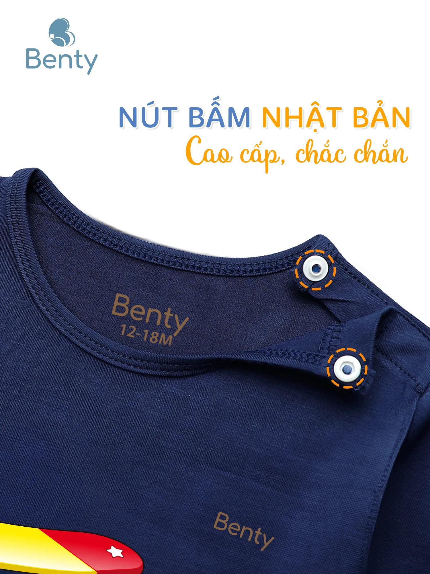 Dài tay cài vai BT038 BENTY đồ bộ trẻ em cao cấp mềm mịn