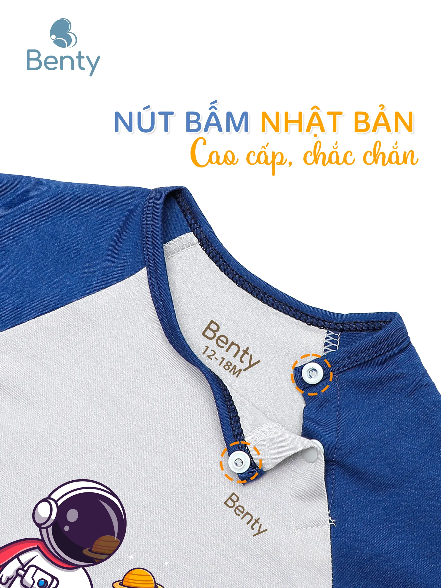 Bộ cộc tay cài chéo nền xám in BT085 BENTY,quần áo trẻ em