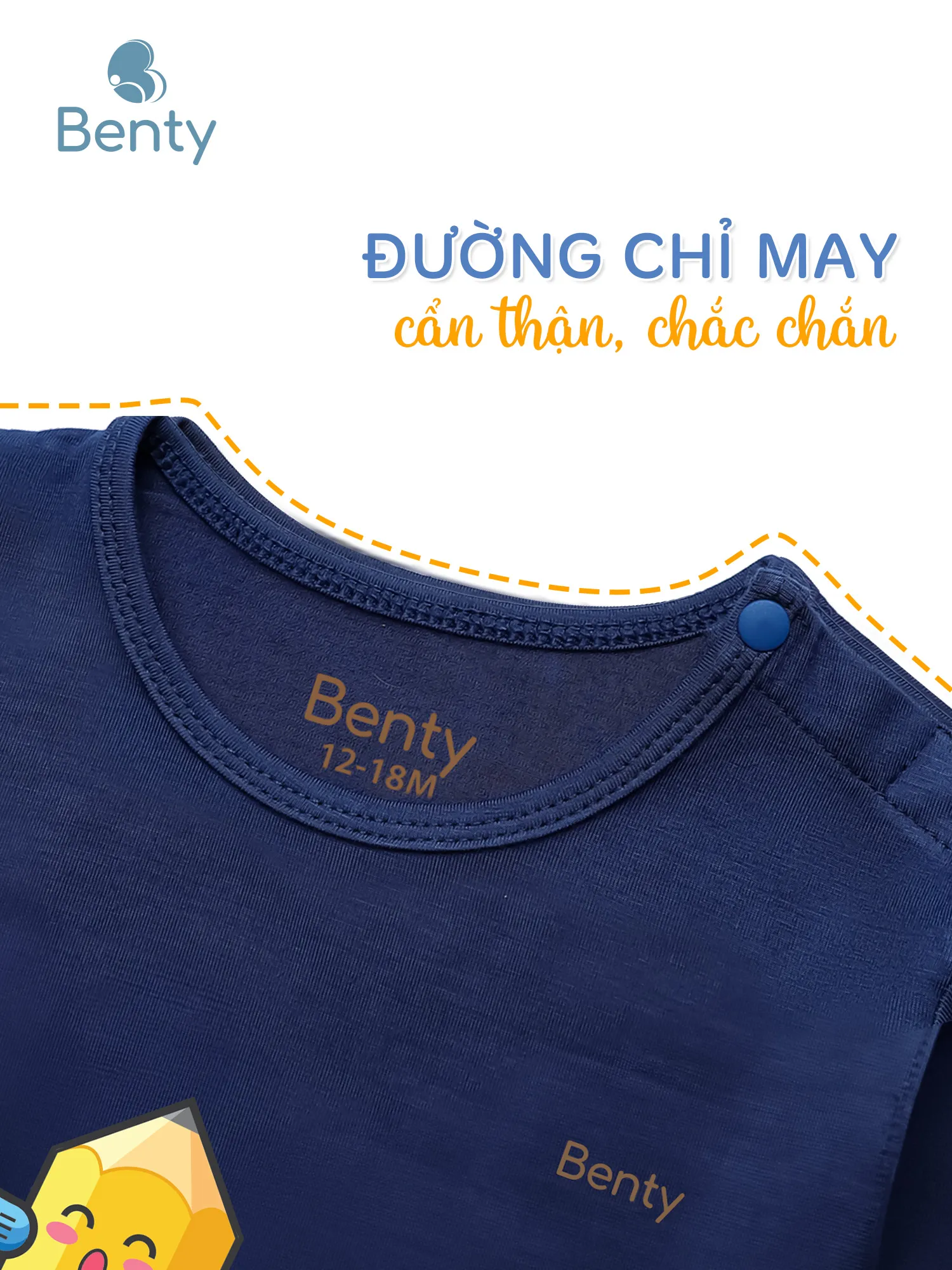 Dài tay cài vai BT030 BENTY đồ bộ chính hãng cho bé
