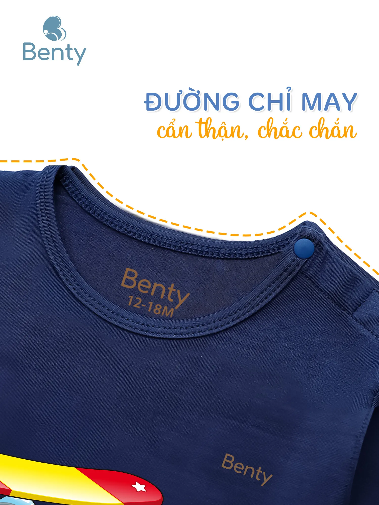 Dài tay cài vai BT038 BENTY đồ bộ trẻ em cao cấp mềm mịn