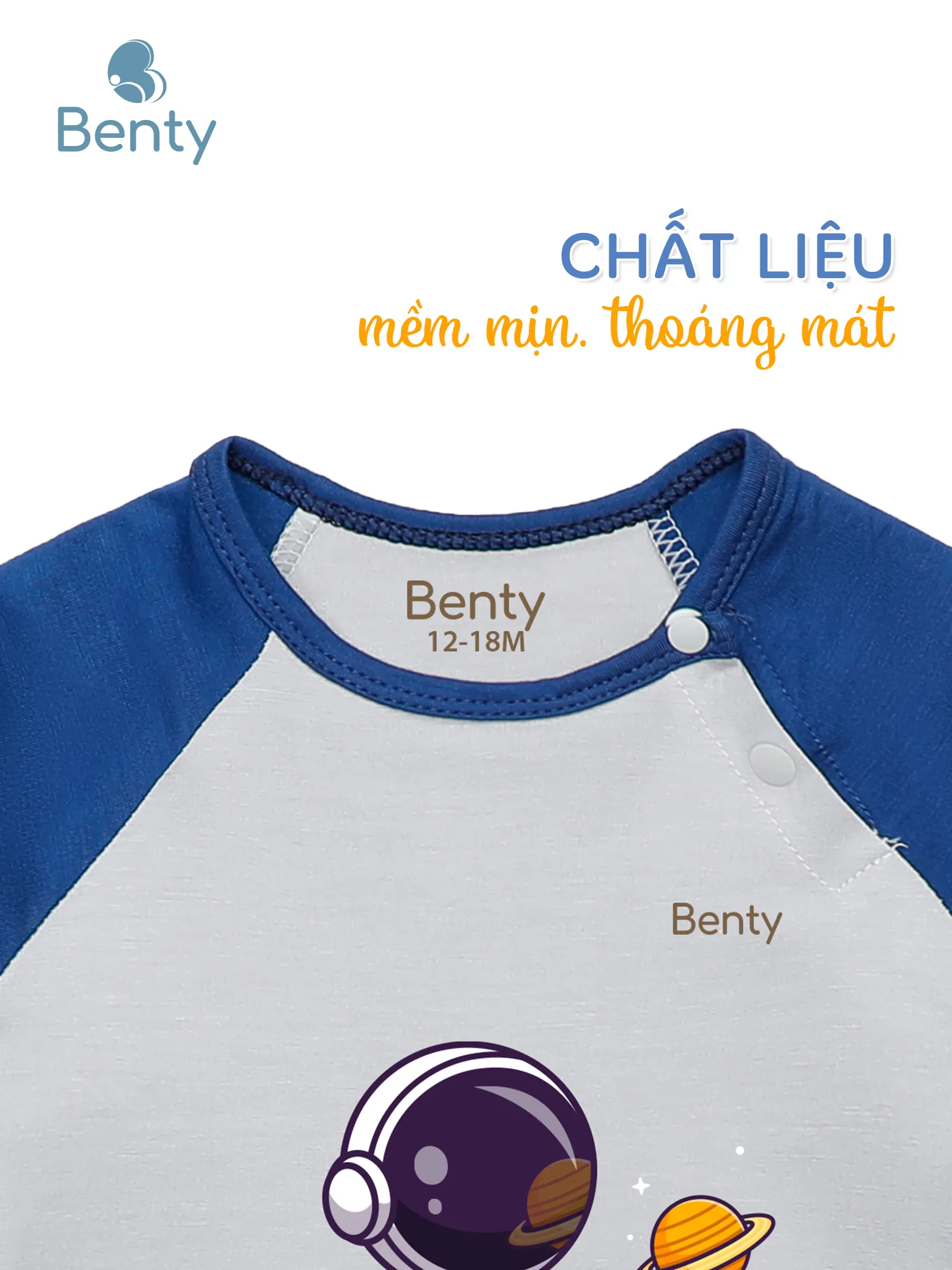 Bộ cộc tay cài chéo nền xám in BT085 BENTY,quần áo trẻ em
