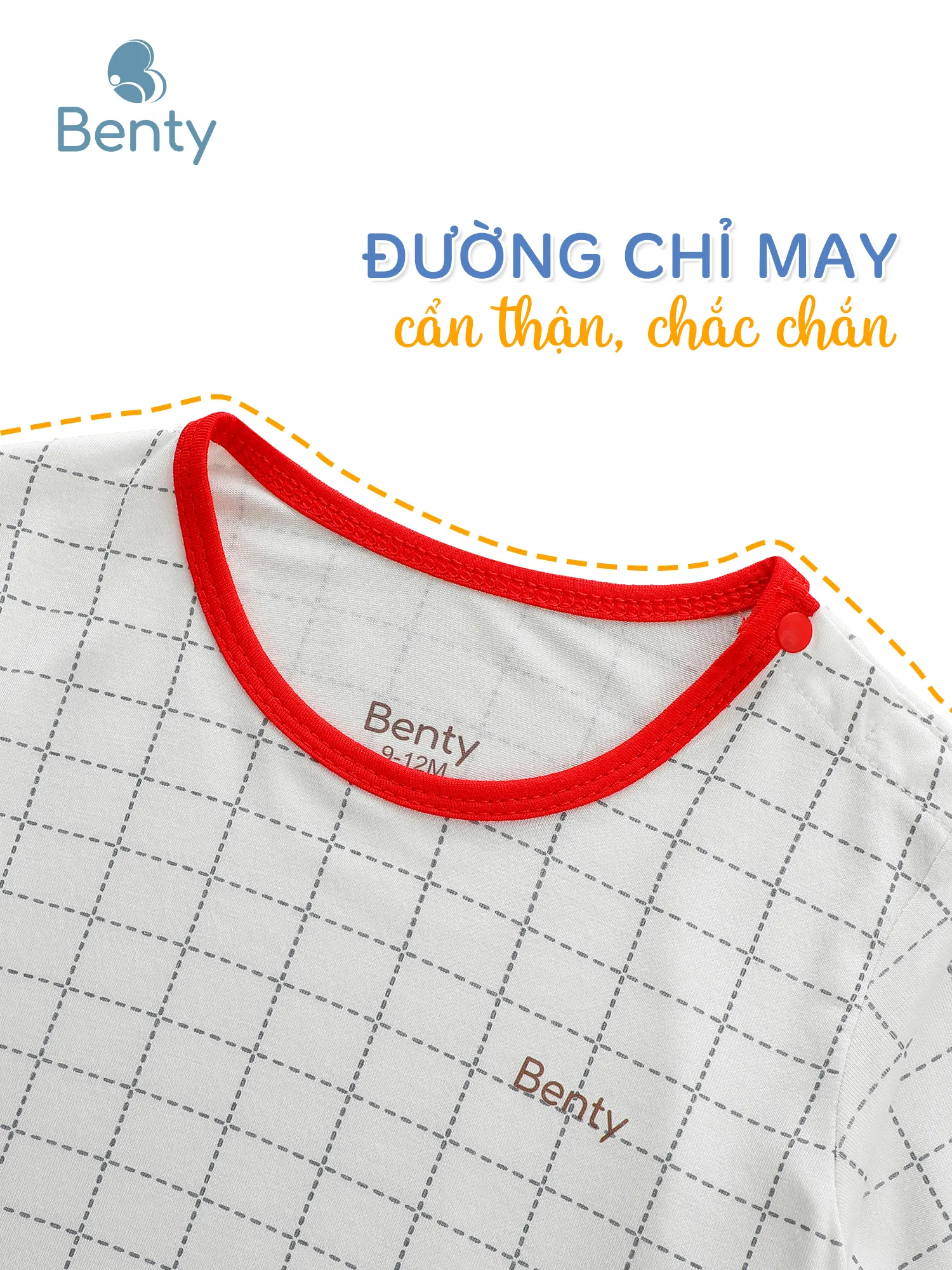 Bộ lửng họa tiết caro phối viền BENTY đồ bộ cao cấp cho bé