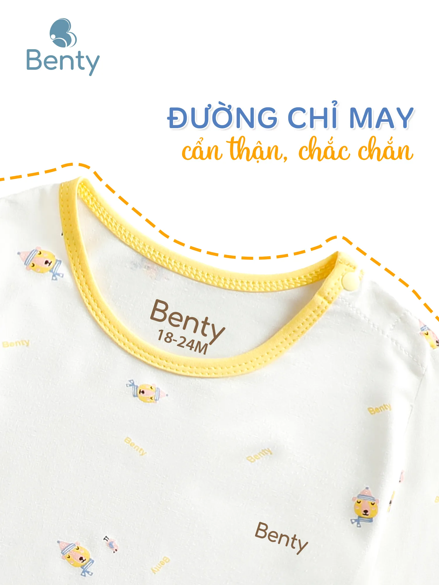 Dài cài vai họa tiết gấu BENTY đồ bộ trẻ em chính hãng