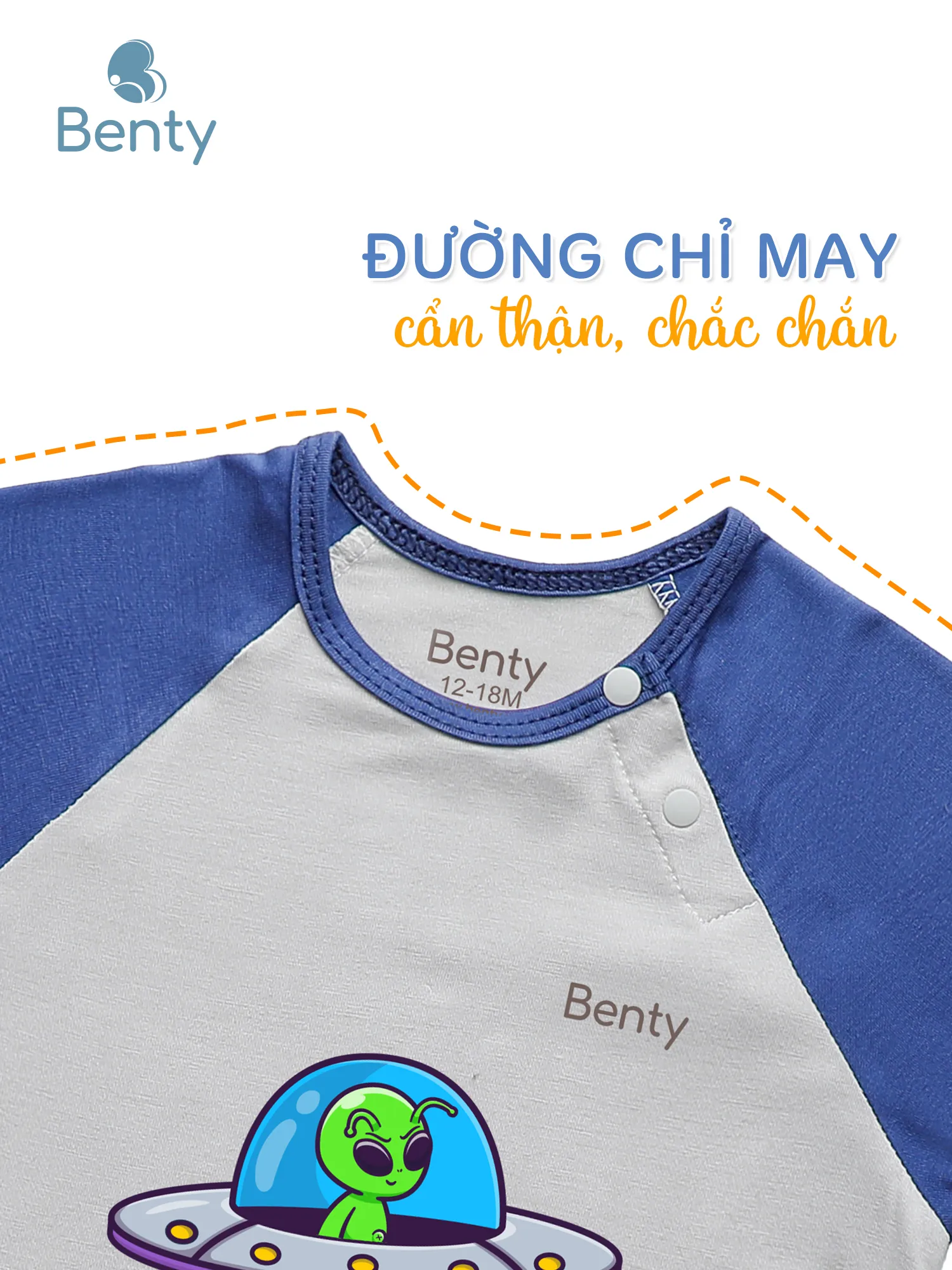 Bộ áo cộc chéo quần dài in BT090 BENTY phối xám dễ thương