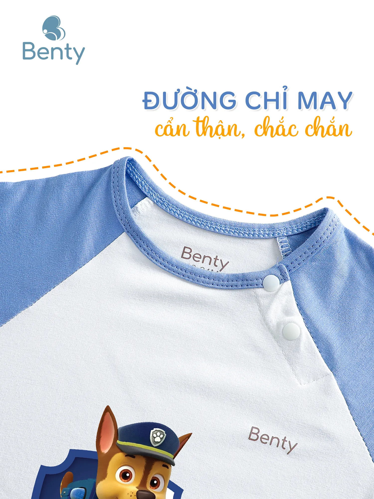 Dài tay cài chéo in hình Paw Patrol BENTY mềm mịn đáng yêu