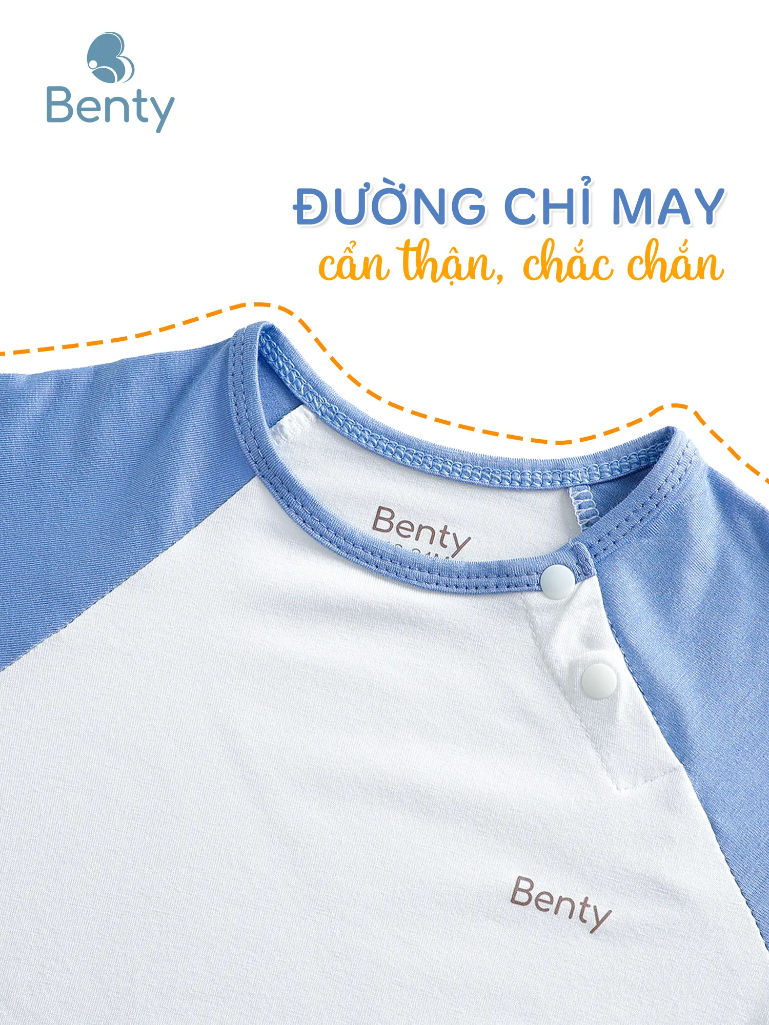 Dài tay cài chéo phối trơn BENTY quần áo trẻ em chính hãng