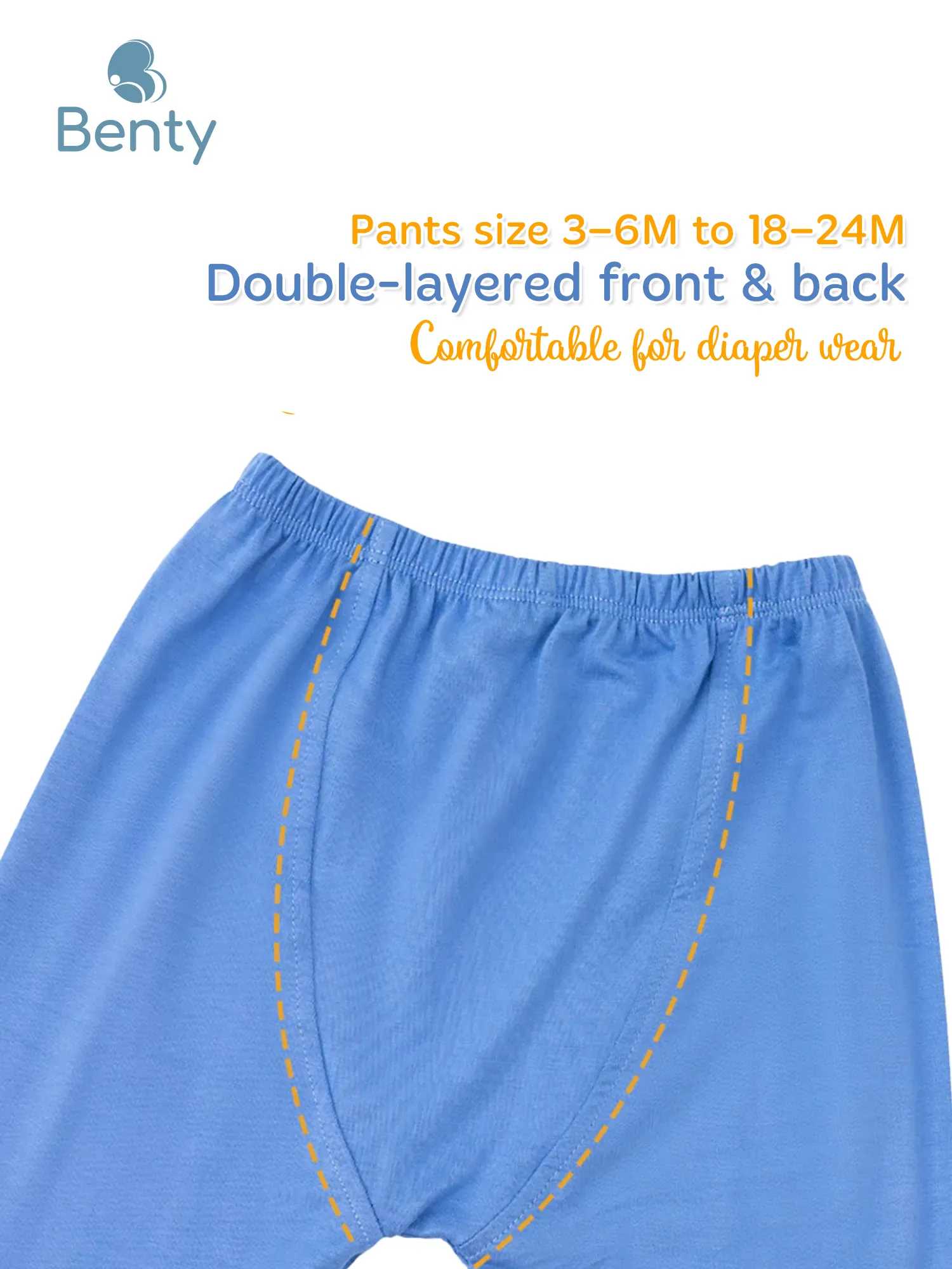 BENTY long set with shoulder buttons and shape-pattern