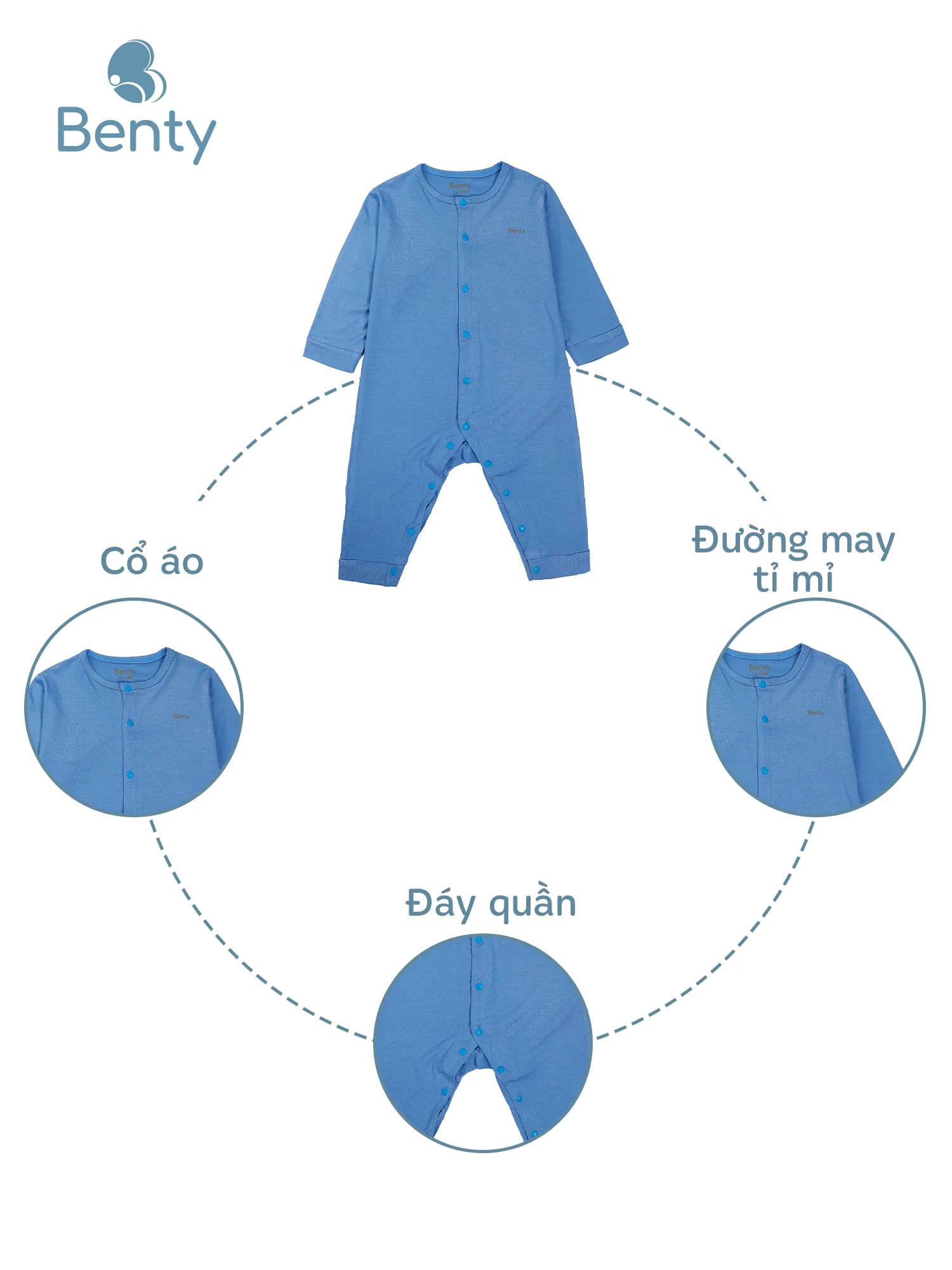 Body dài tay BENTY trơn basic chất vải mềm mịn thoáng mát