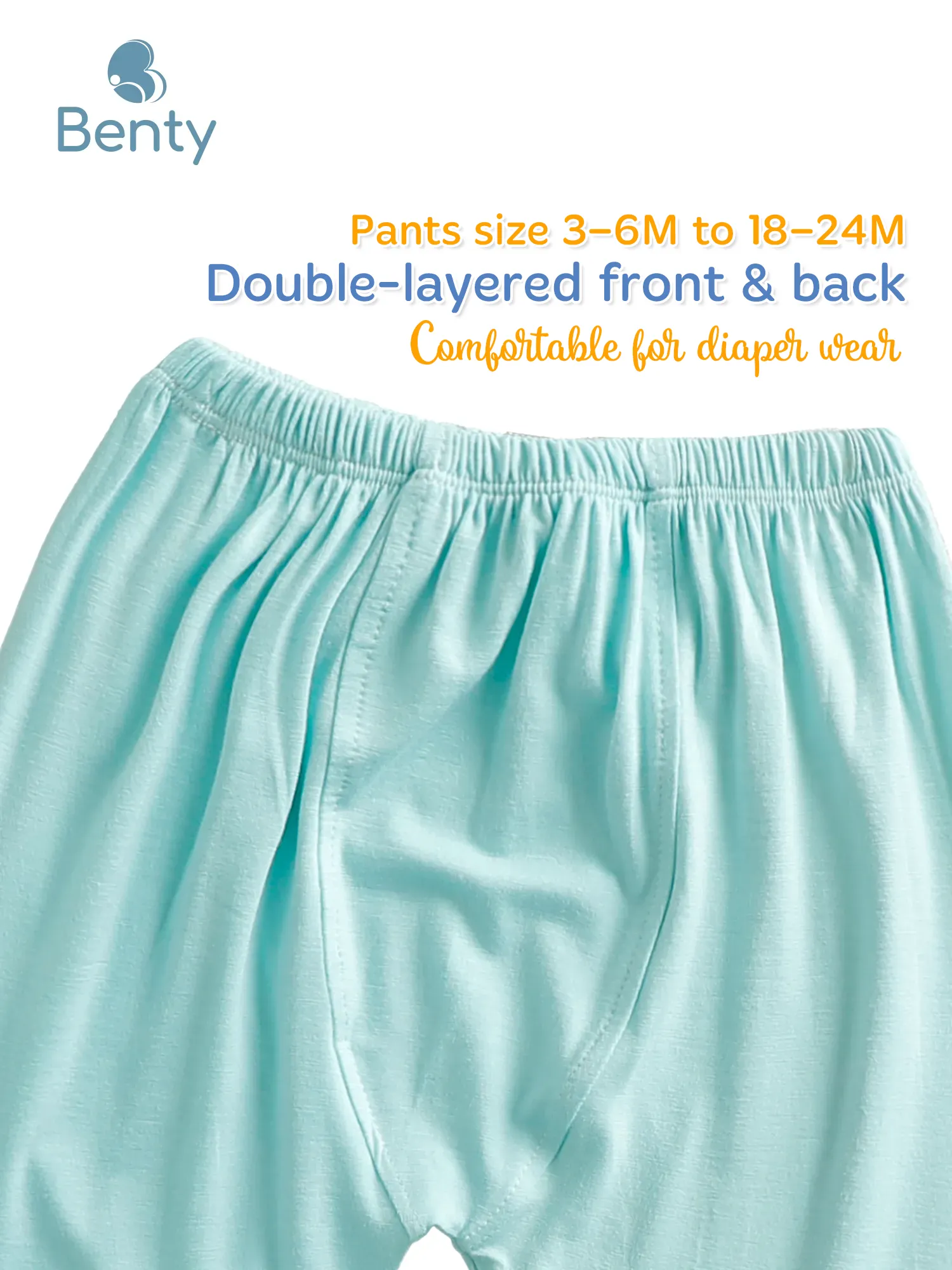 BENTY plain short sleeve and long pants set with shoulder buttons