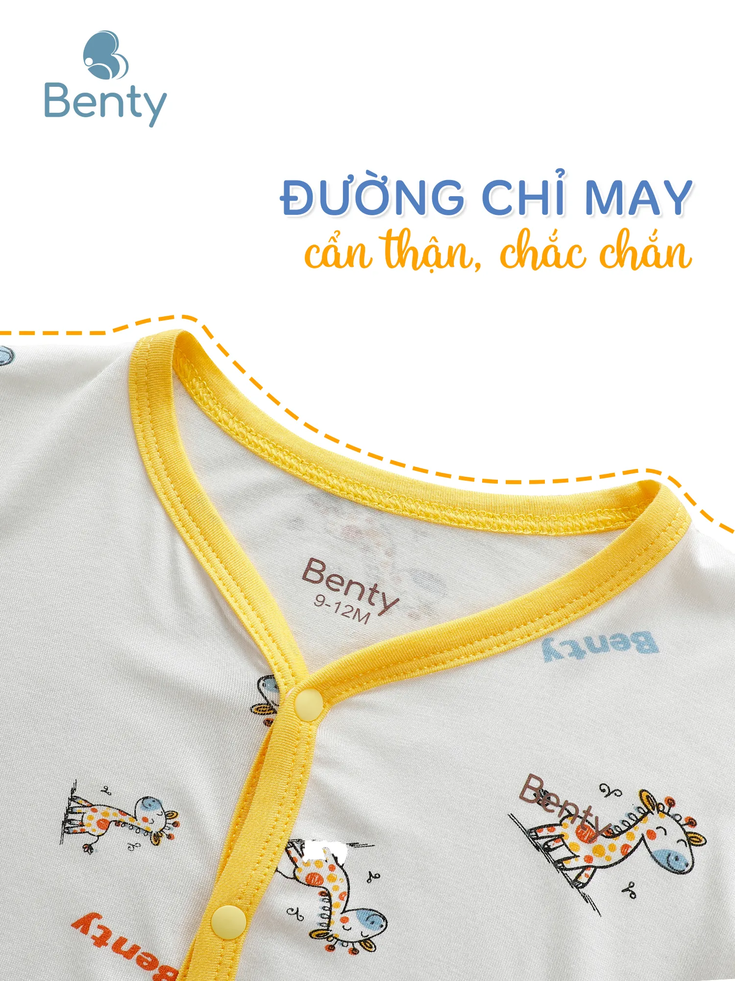 Bộ cộc tay cardigan phối họa tiết BENTY, chất liệu mịn mát
