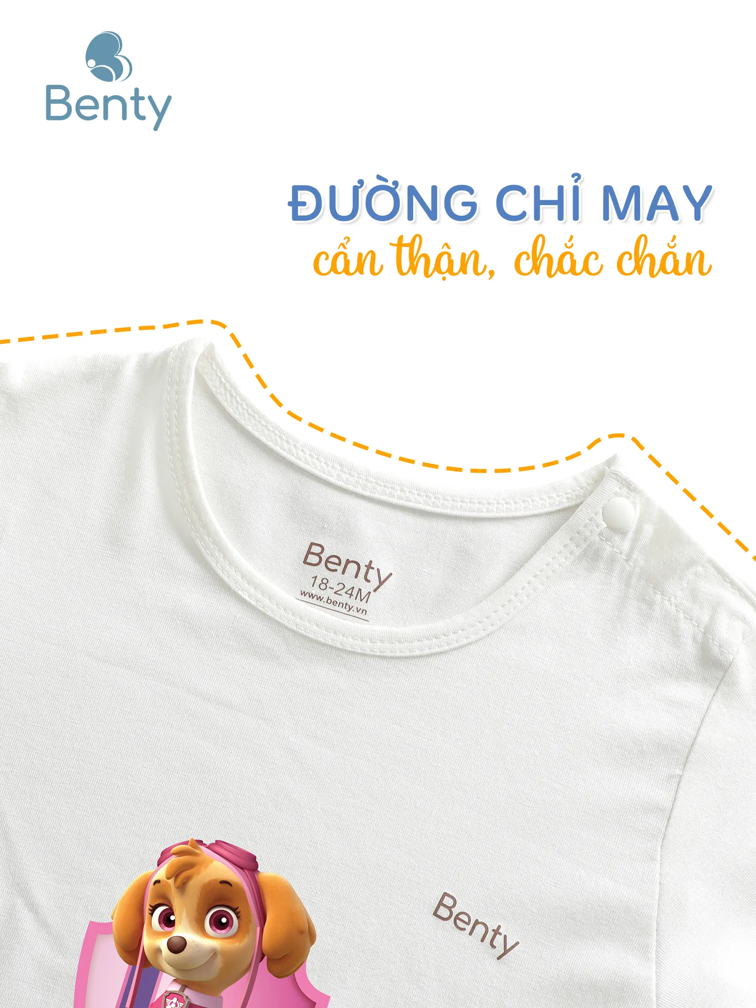Dài cài vai Paw Patrol BENTY quần áo cao cấp cho bé