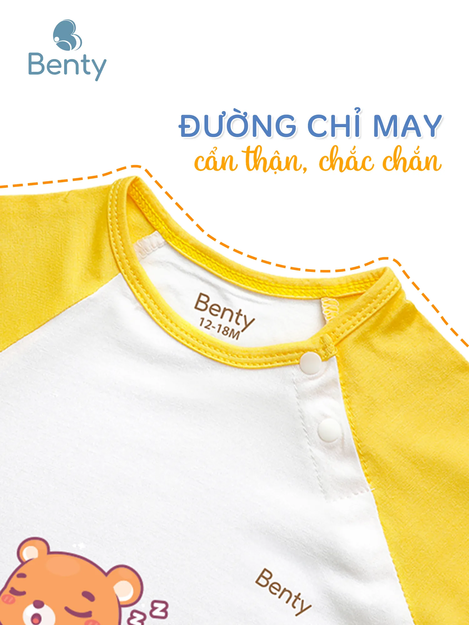 Bộ cộc tay cài chéo in Bear BT010 BENTY, đồ trẻ em cao cấp