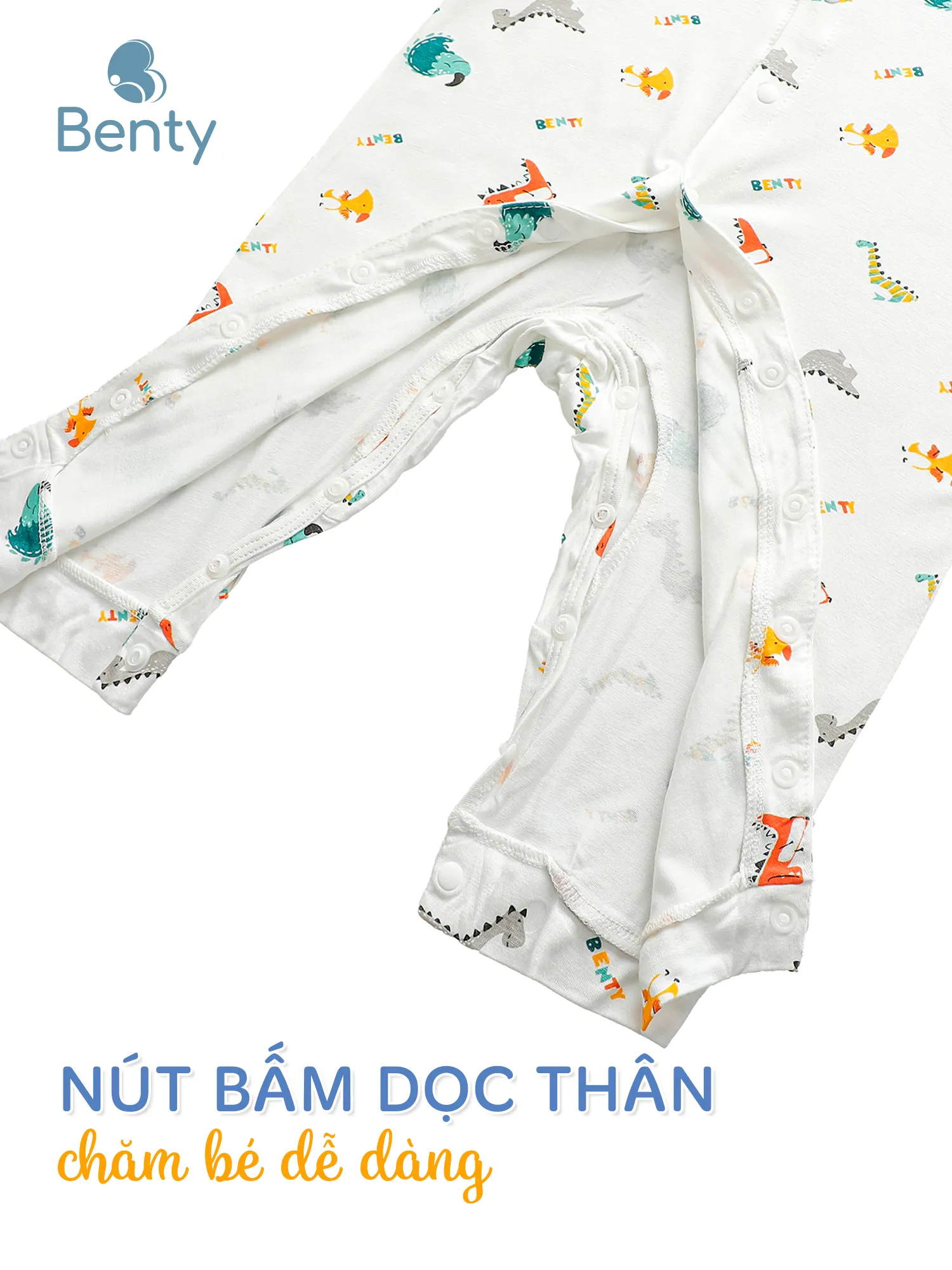 Body dài tay full họa tiết BENTY đáng yêu cho bé cưng