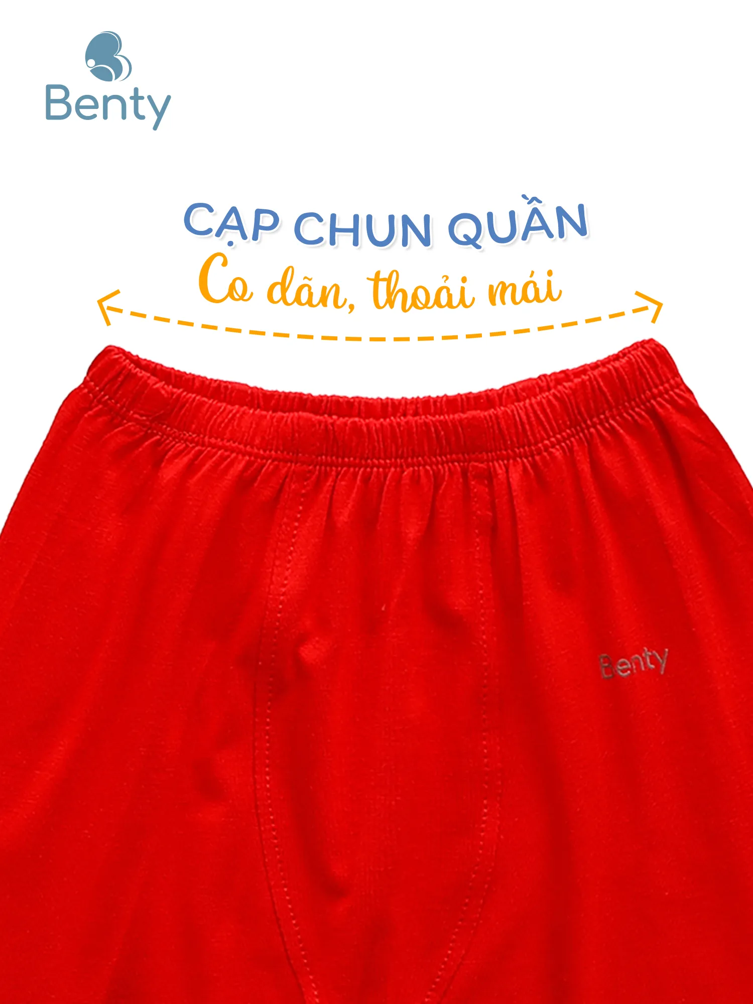 Dài cài vai họa tiết phối viền BENTY dễ thương mềm mịn