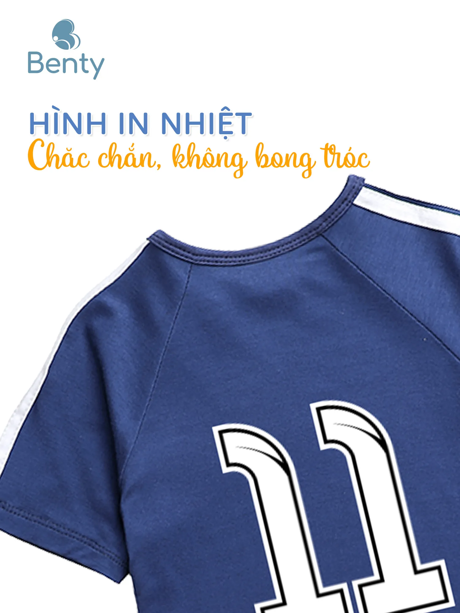 Bộ cộc tay cài chéo thể thao BENTY số 11 trắng, phong cách