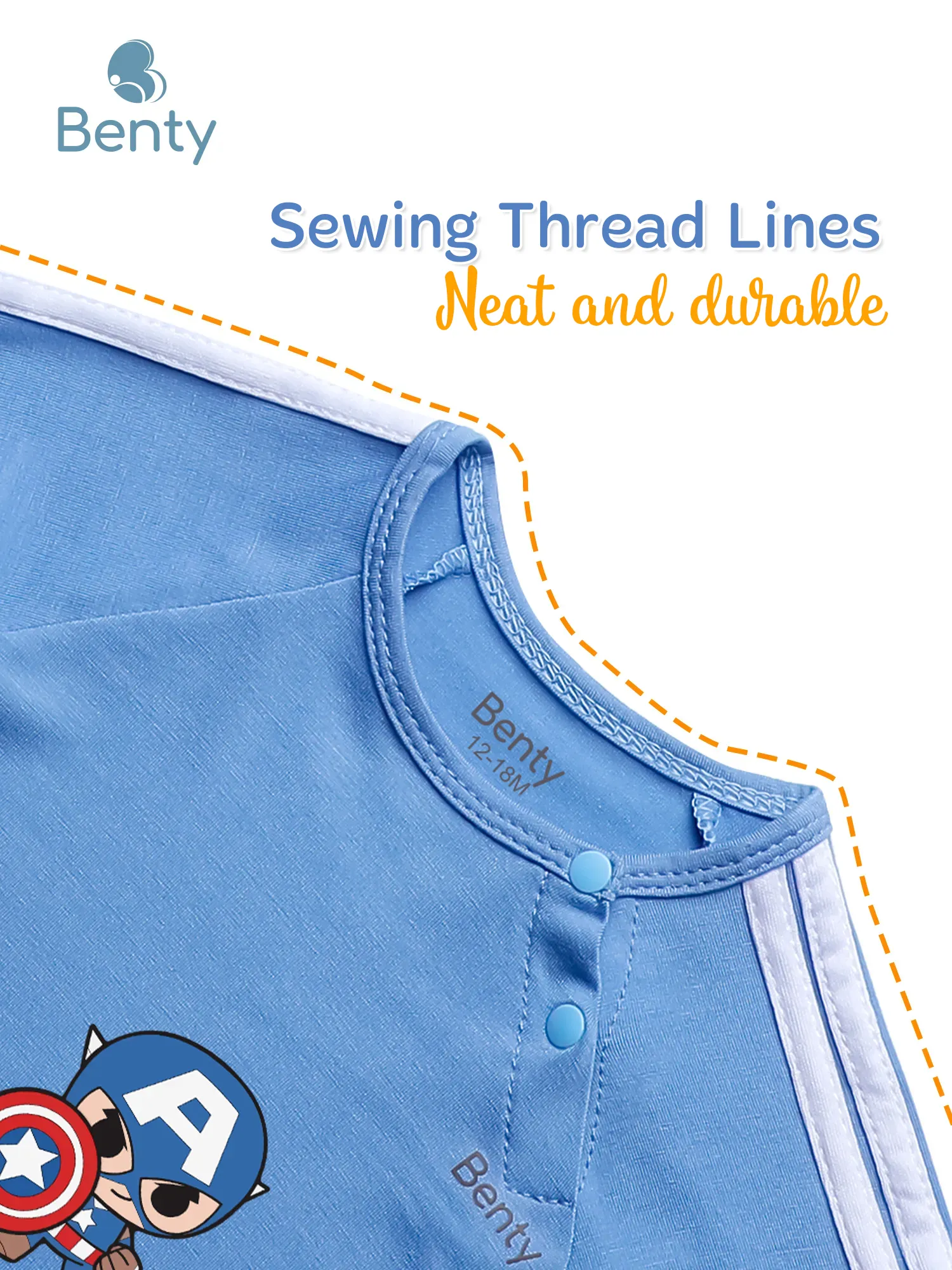 BENTY BT097 Baby Long-Sleeve Cross-Snap Sports Set