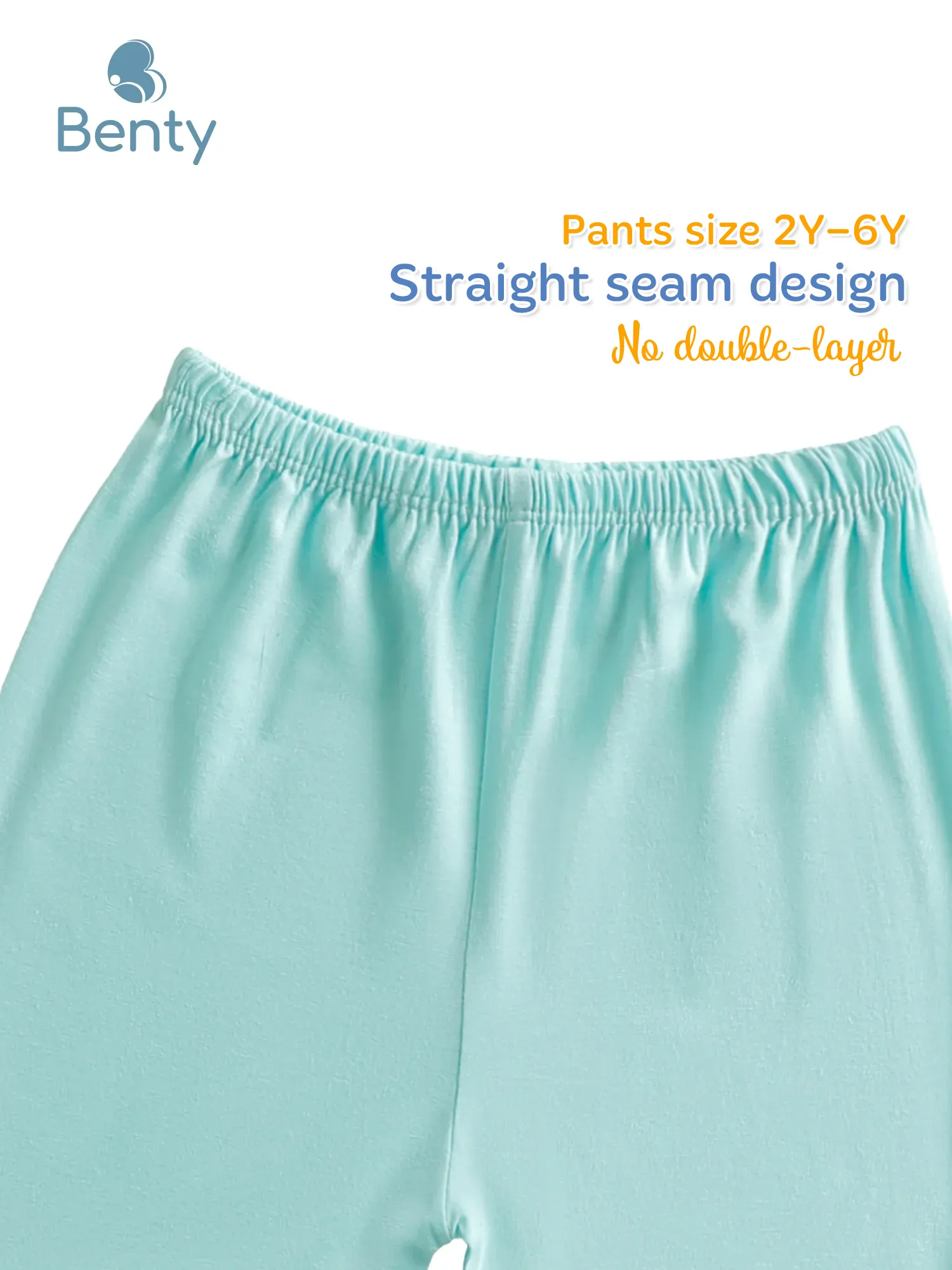 BENTY plain short sleeve and long pants set with shoulder buttons