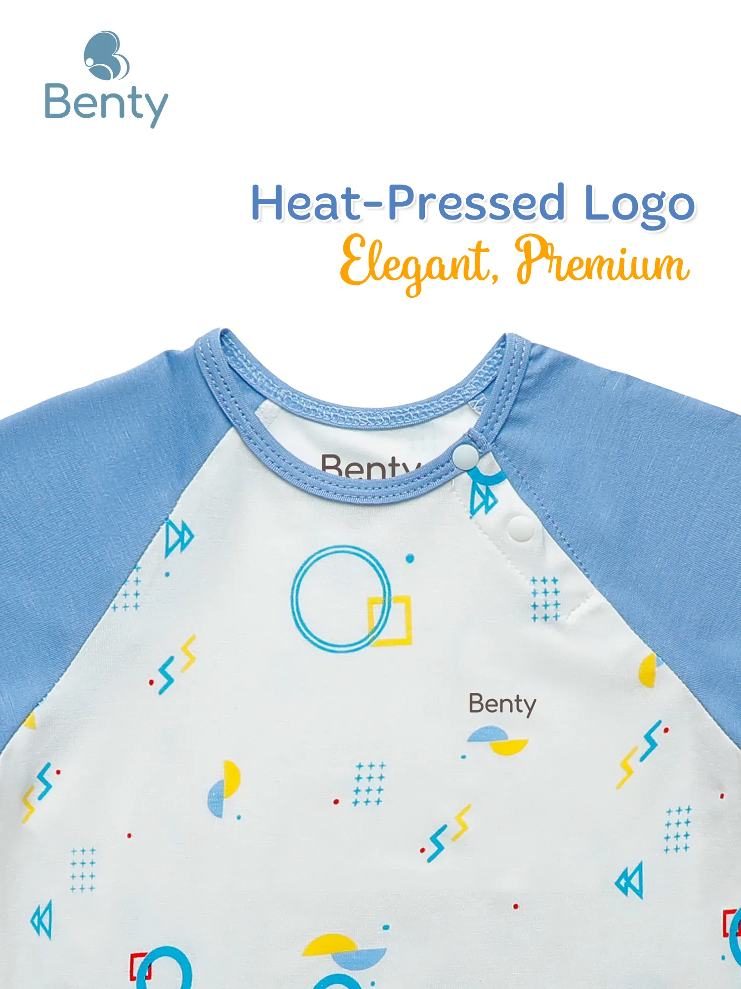 BENTY short sleeve top and long pants cross button set with prints