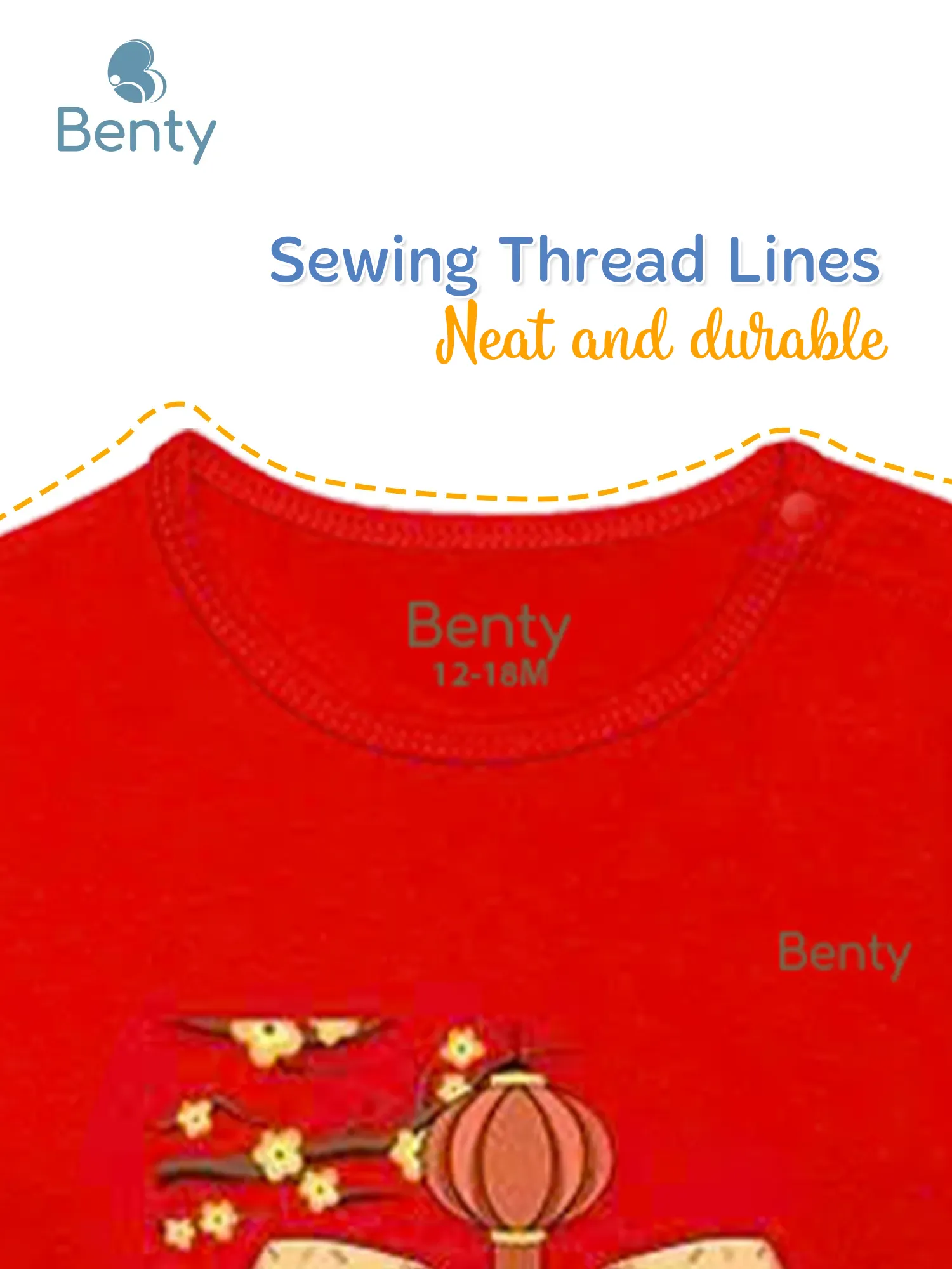 BENTY BT066 Baby Long-Sleeve Shoulder-Snap Tet Set