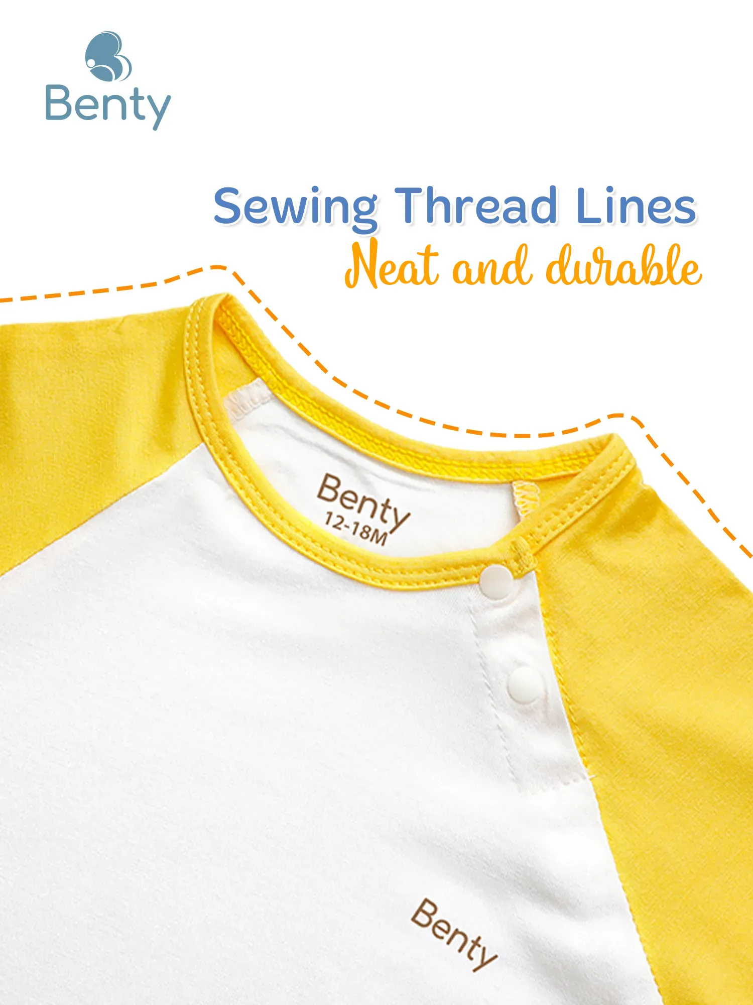 BENTY white background plain cross button short sleeve set for kids