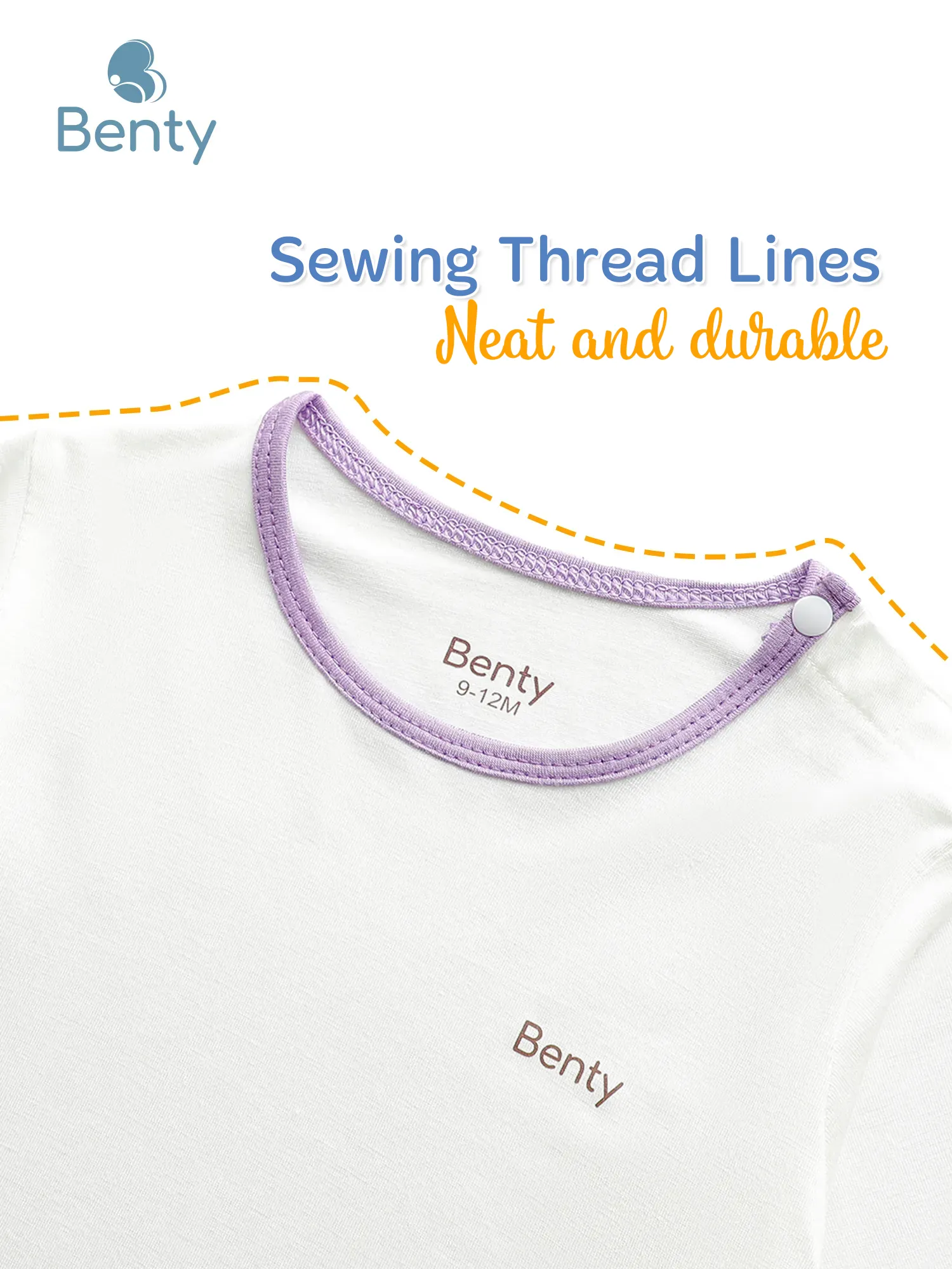 BENTY solid short set with hem made from child safe