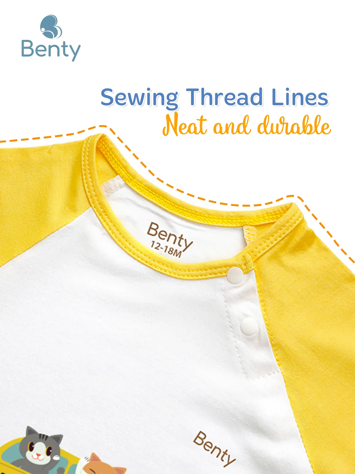 BENTY BT019 short sleeve cross button set, soft and smooth fabric