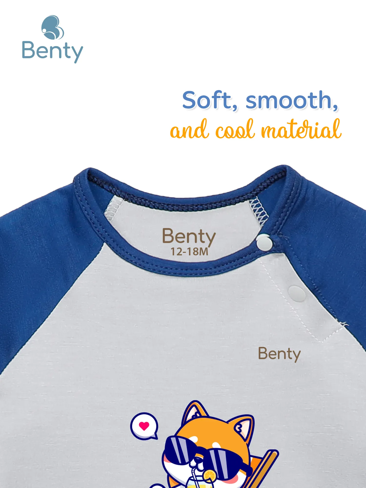 BENTY BT083 Summer print short sleeve cross button set