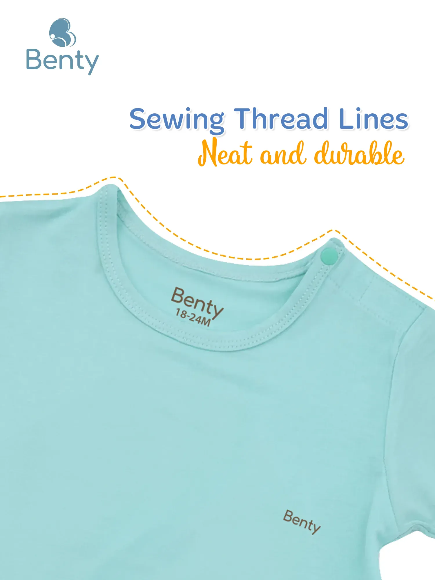 BENTY plain short sleeve and long pants set with shoulder buttons