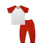 BENTY short sleeve top and long pants set cross button