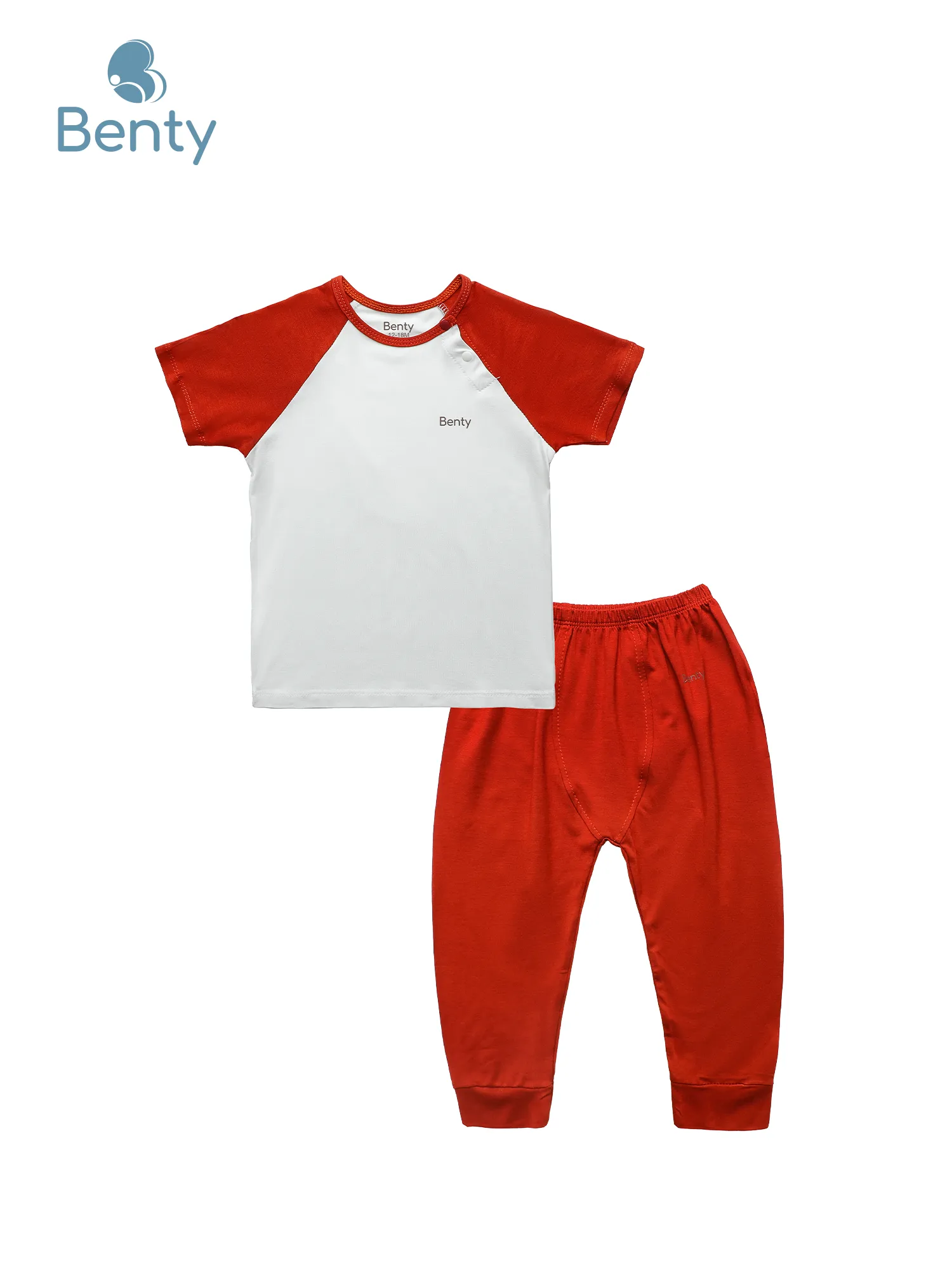 BENTY short sleeve top and long pants set cross button