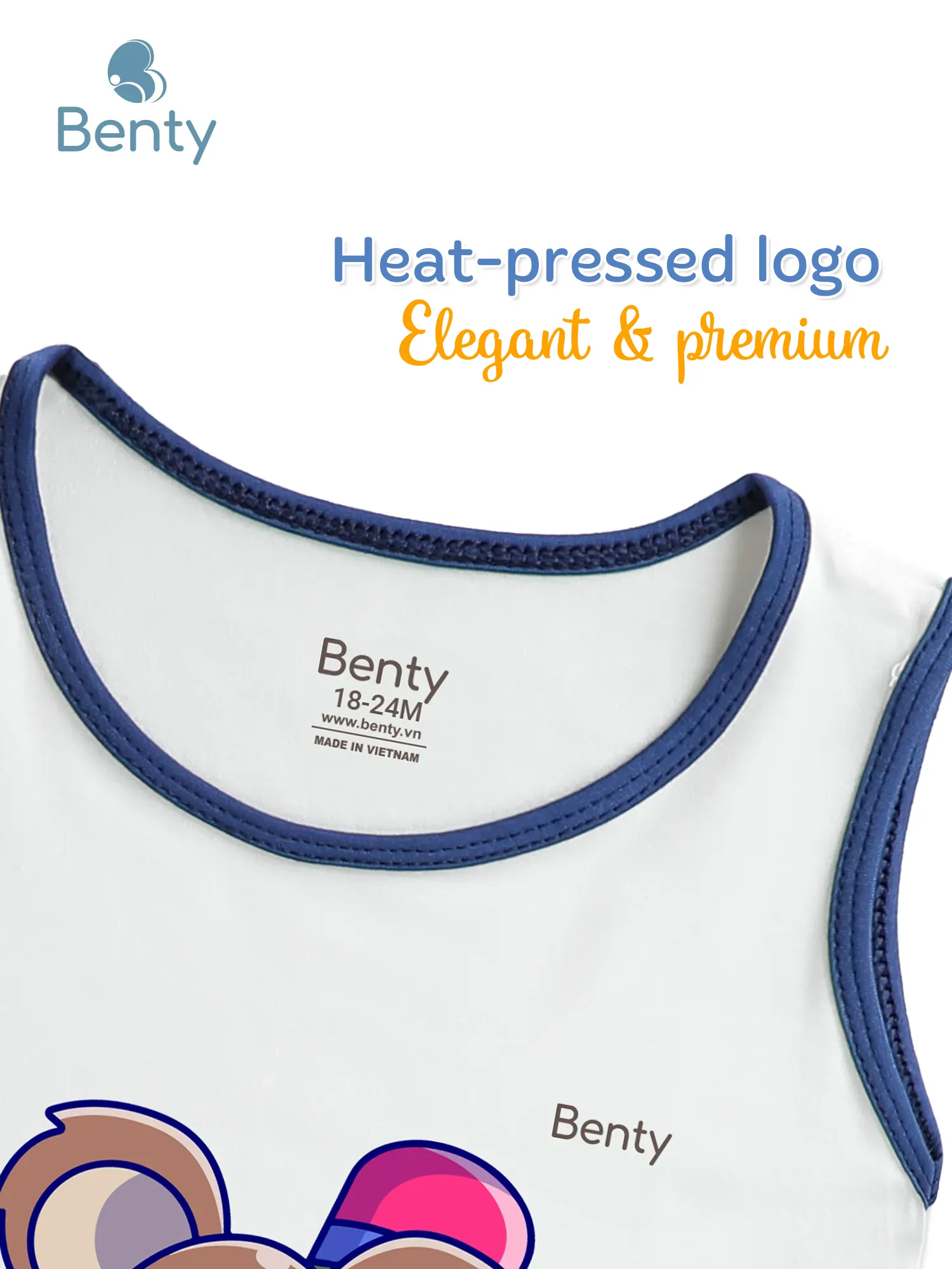 Benty BT100 printed Koala cute tank top with trim, soft and cool