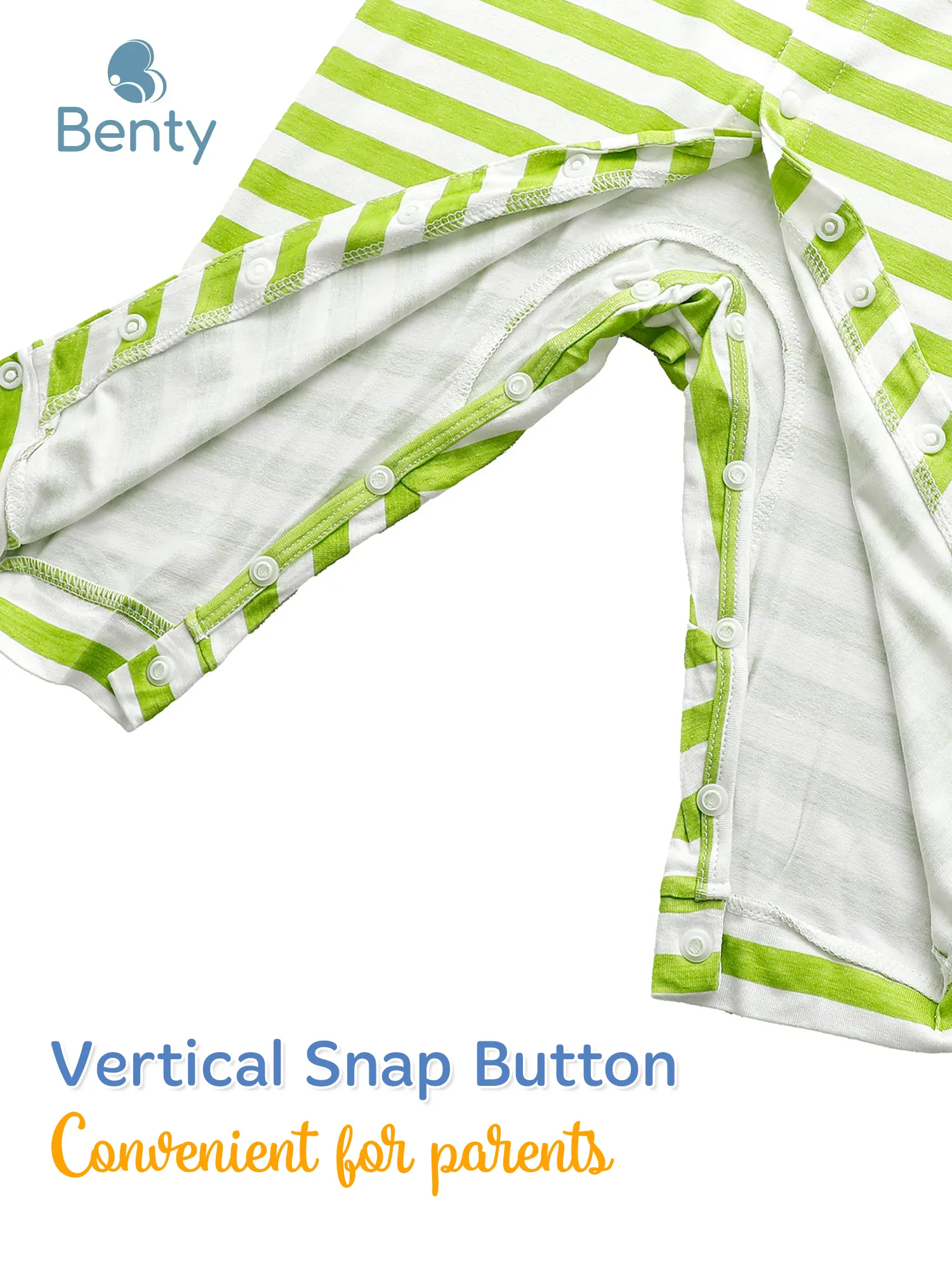 BENTY long-sleeved bodysuit with horizontal stripes for newborns