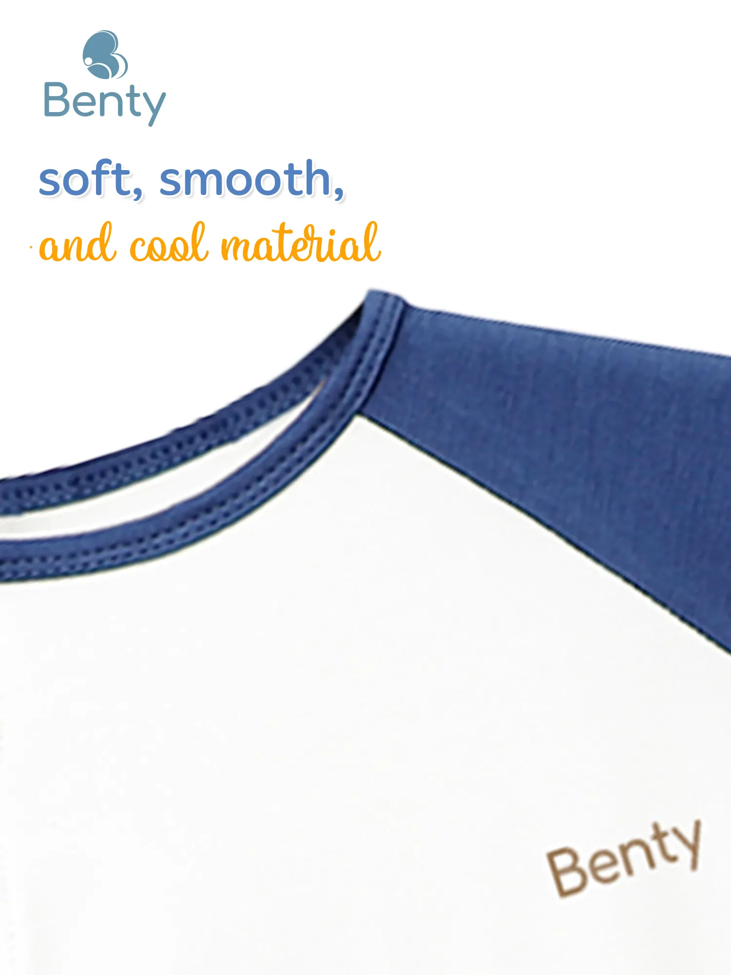 BENTY basic plain short-sleeved bodysuit with a side snap closure for babies