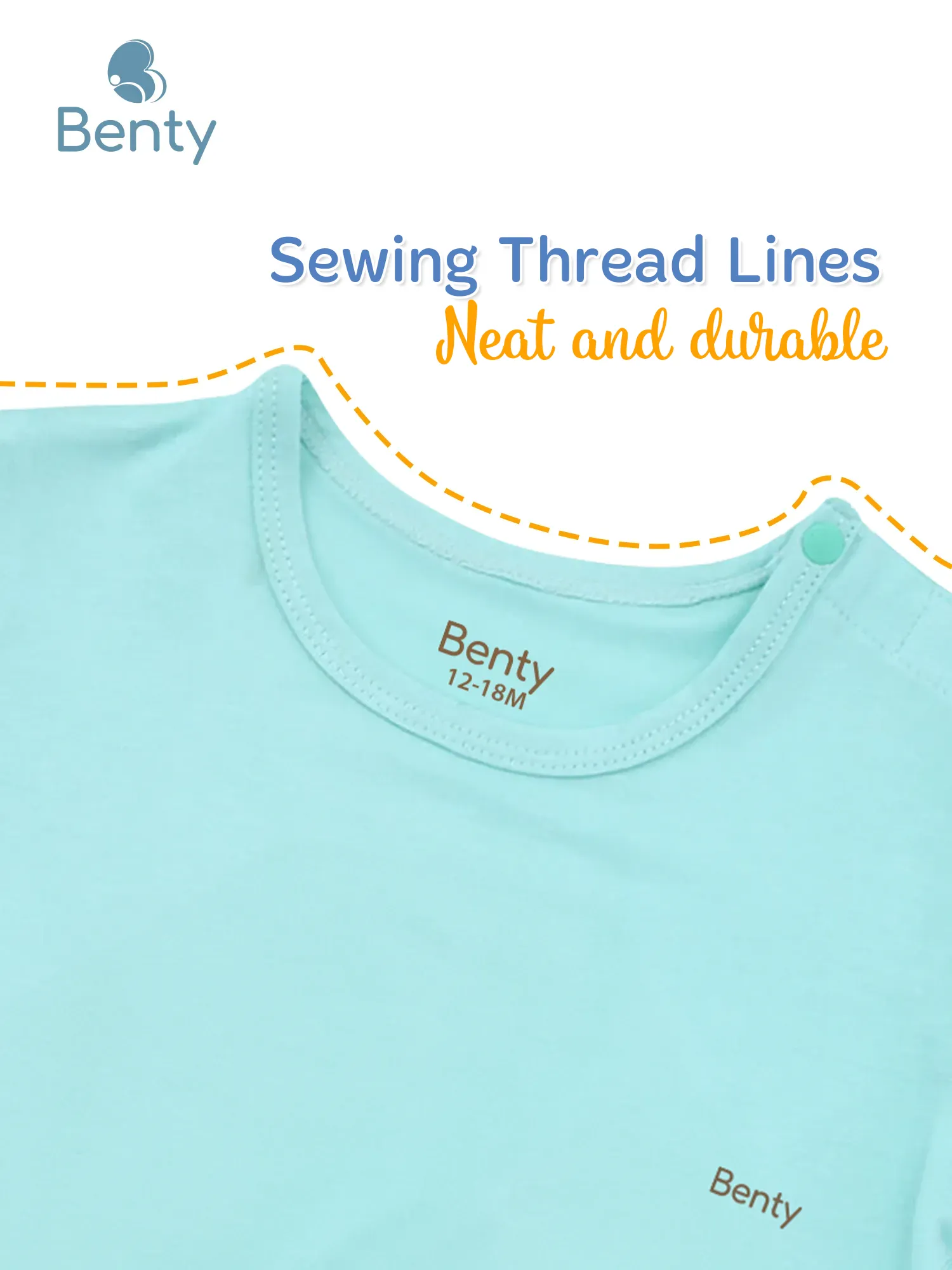 BENTY basic shoulder button short sleeve set for kids
