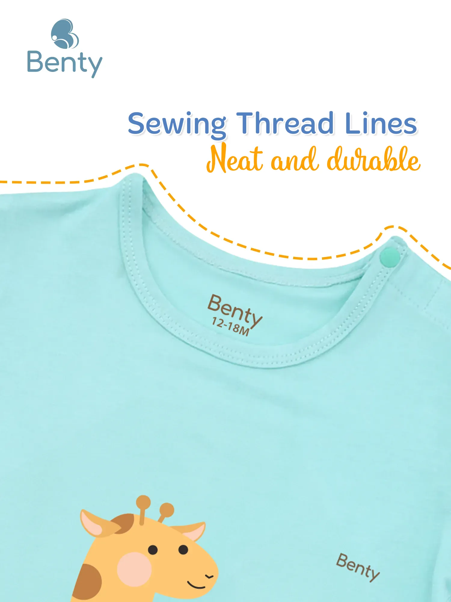 BENTY BT003 deer print shoulder button set, soft kidswear