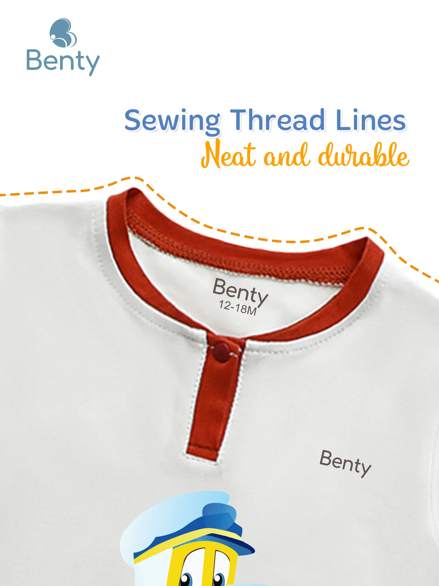 BENTY BT037 polo style short sleeve set with boat print, good absorbent fabric