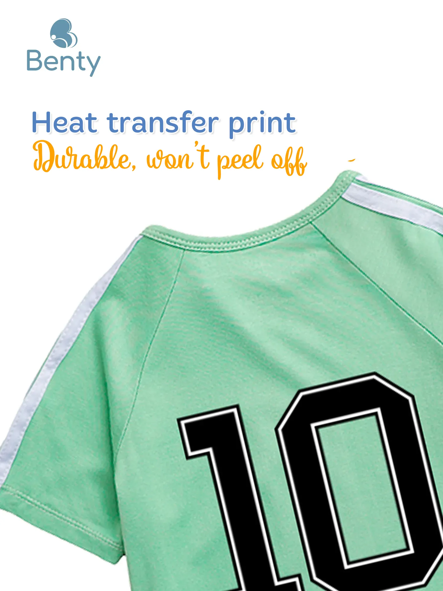 BENTY number 10 sporty button short sleeve set for kids