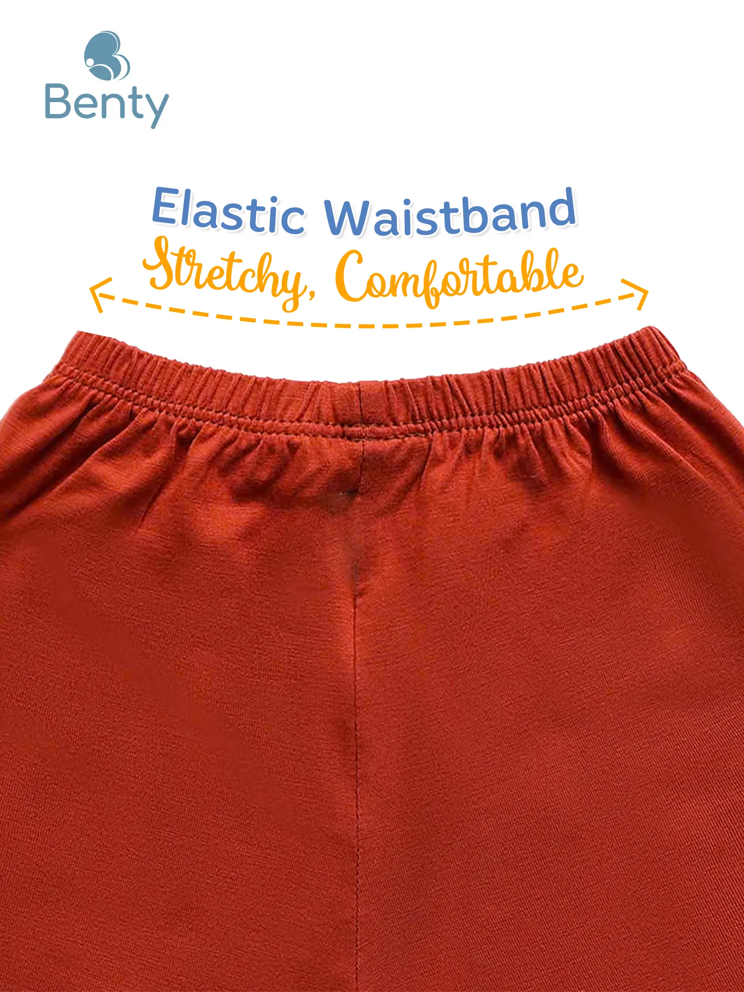 BENTY solid short sleeve set with border, easy for kids