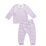 BENTY long set with shoulder buttons and large stripes