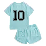 BENTY number 10 sporty button short sleeve set for kids