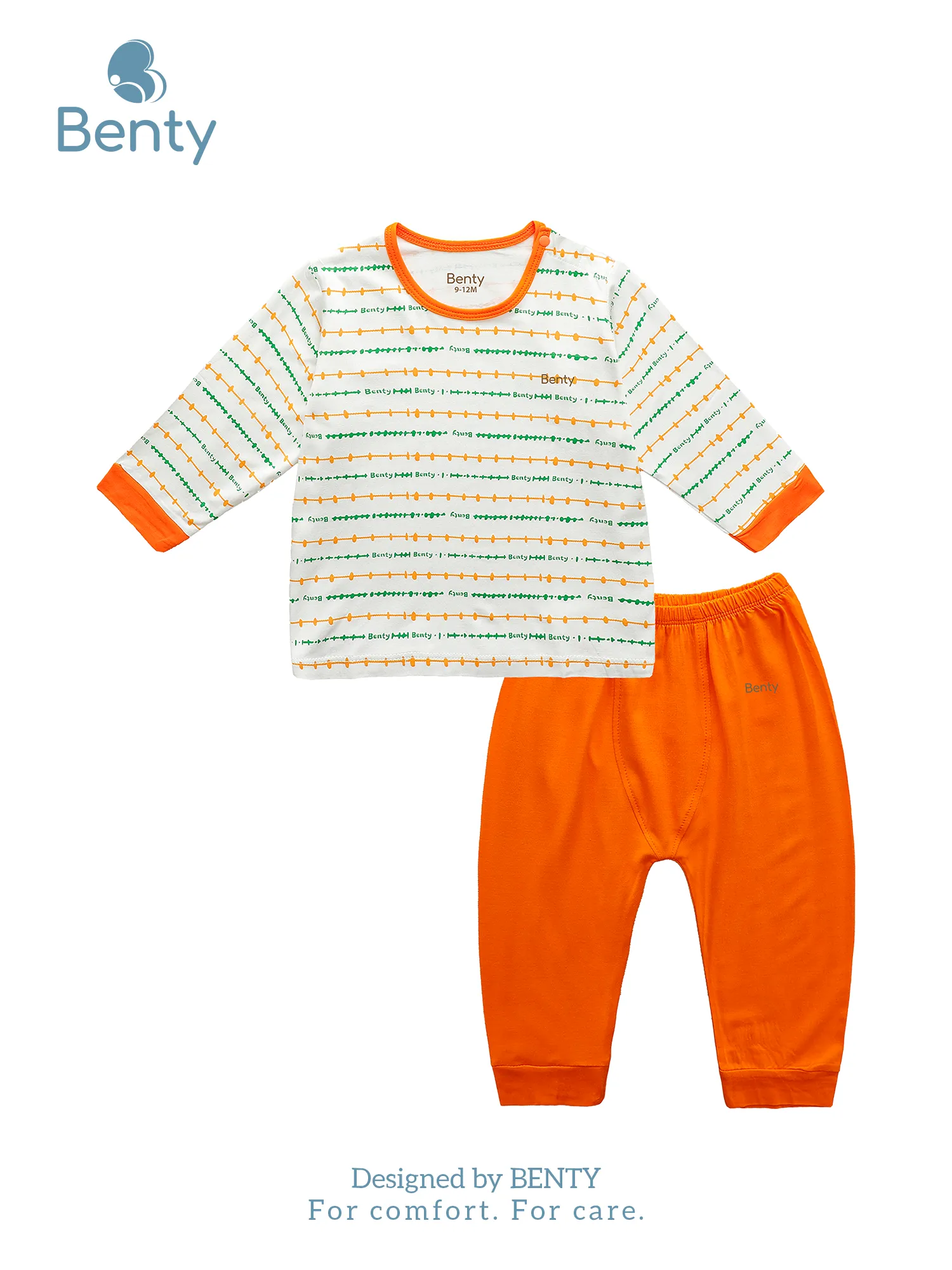 Dài cài vai họa tiết phối viền BENTY dễ thương mềm mịn