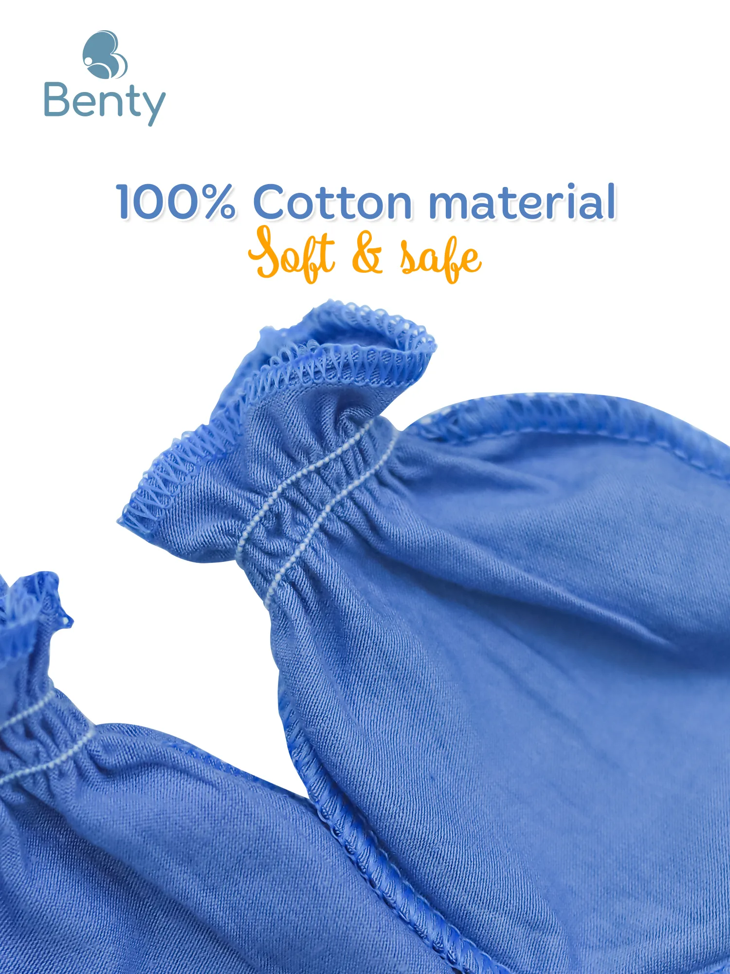 BENTY soft, breathable baby mittens with good sweat